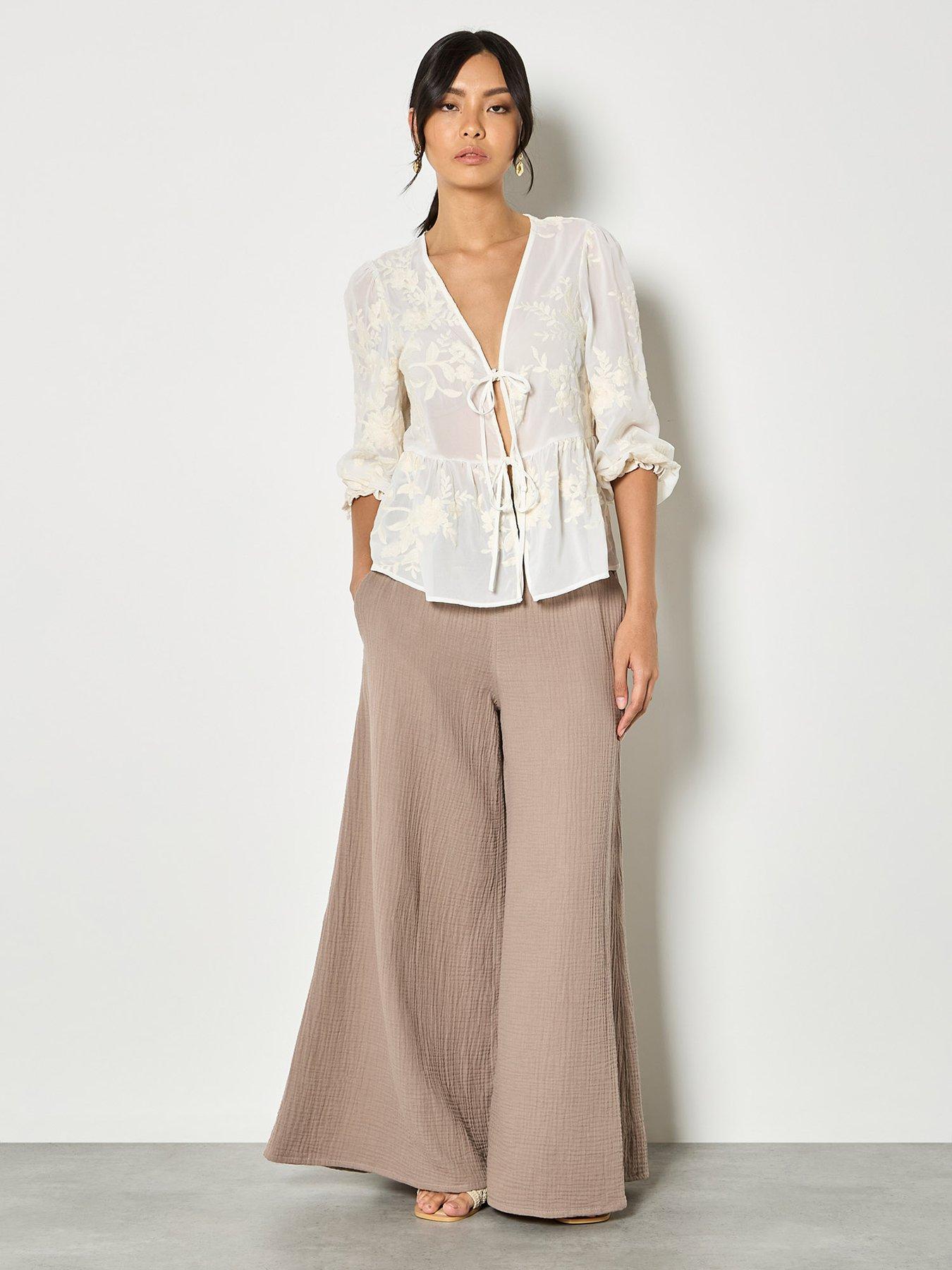 apricot-apricot-embroidered-chiffon-peplum-topback
