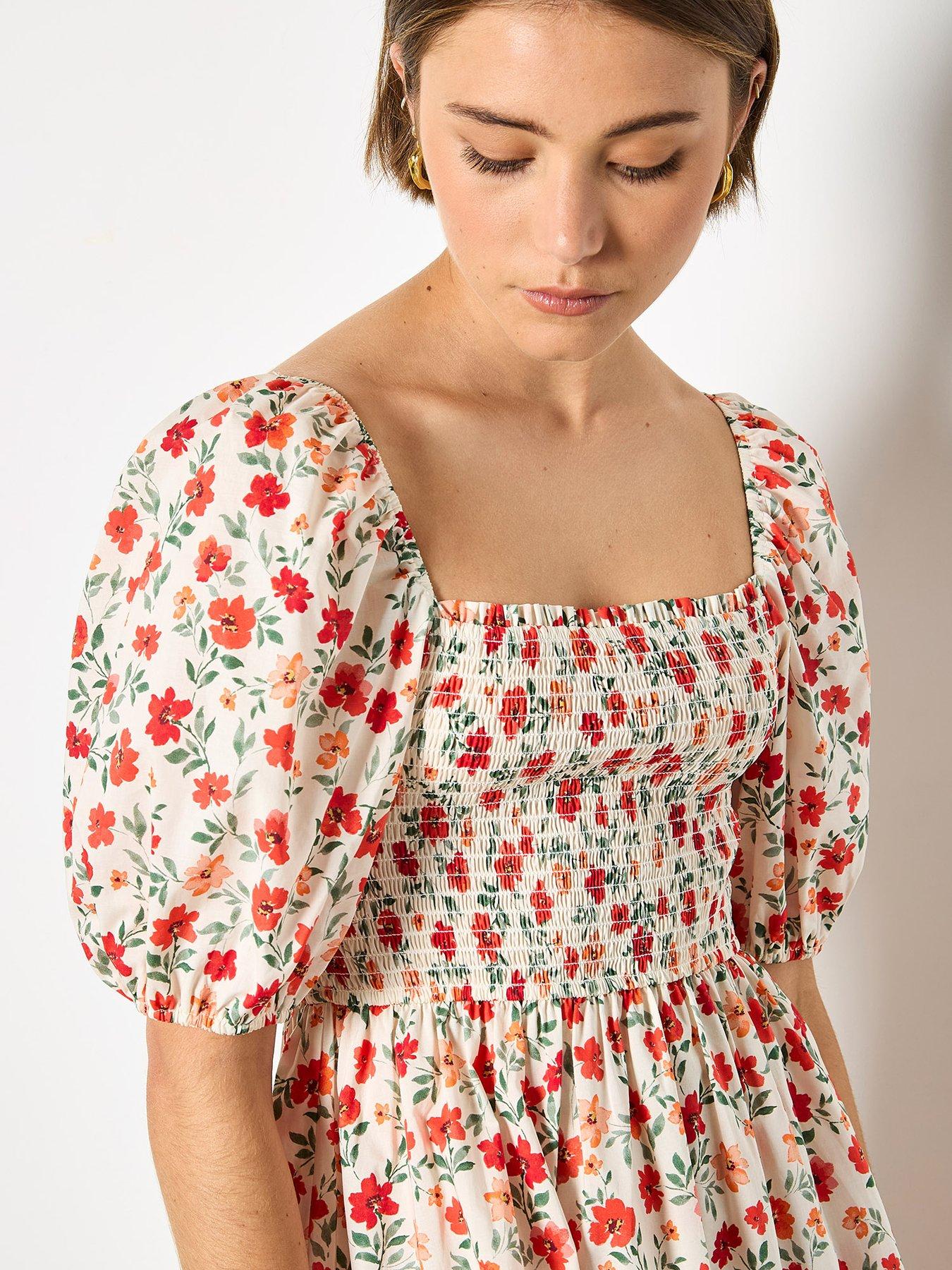 apricot-apricot-puff-slv-mini-poplin-dressoutfit