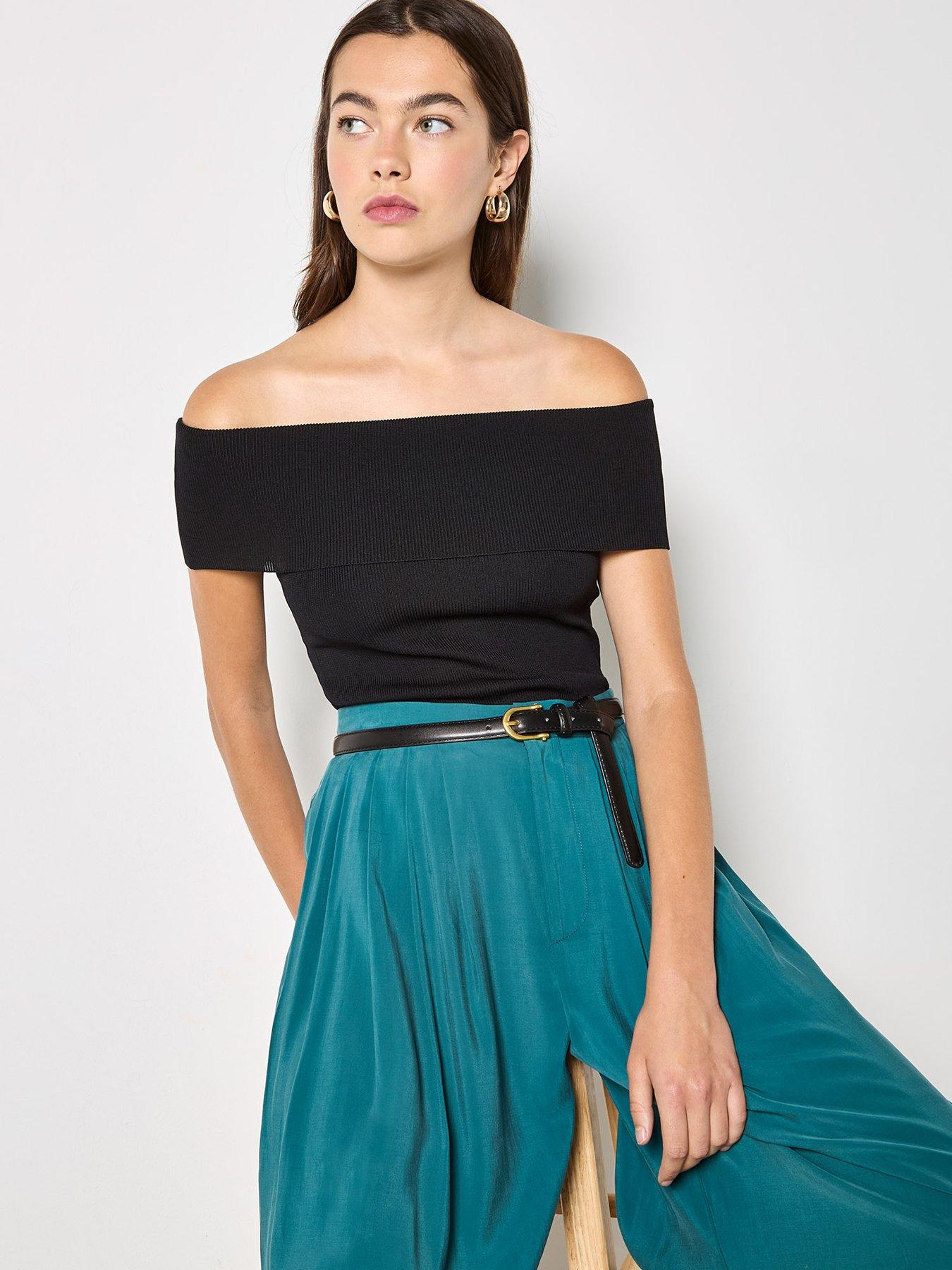 Apricot Apricot Bardot Knit Top