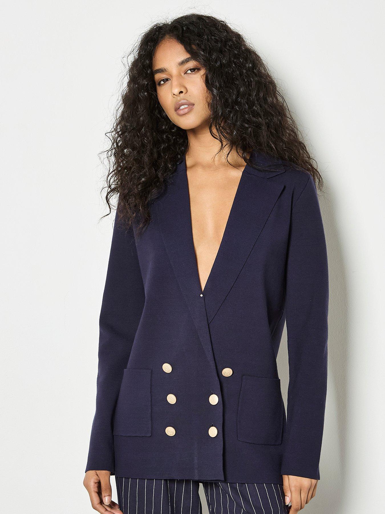 apricot-apricot-metal-button-knitted-blazerfront