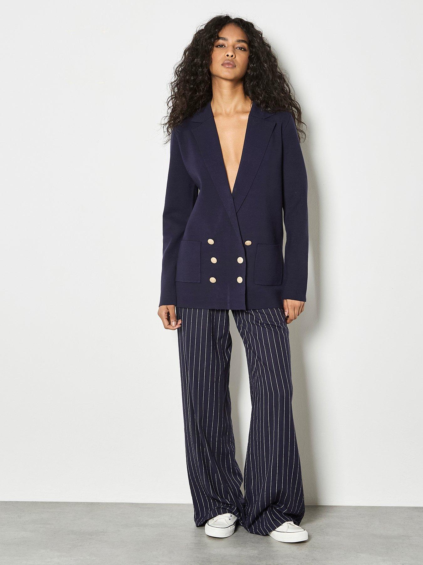 apricot-apricot-metal-button-knitted-blazerback