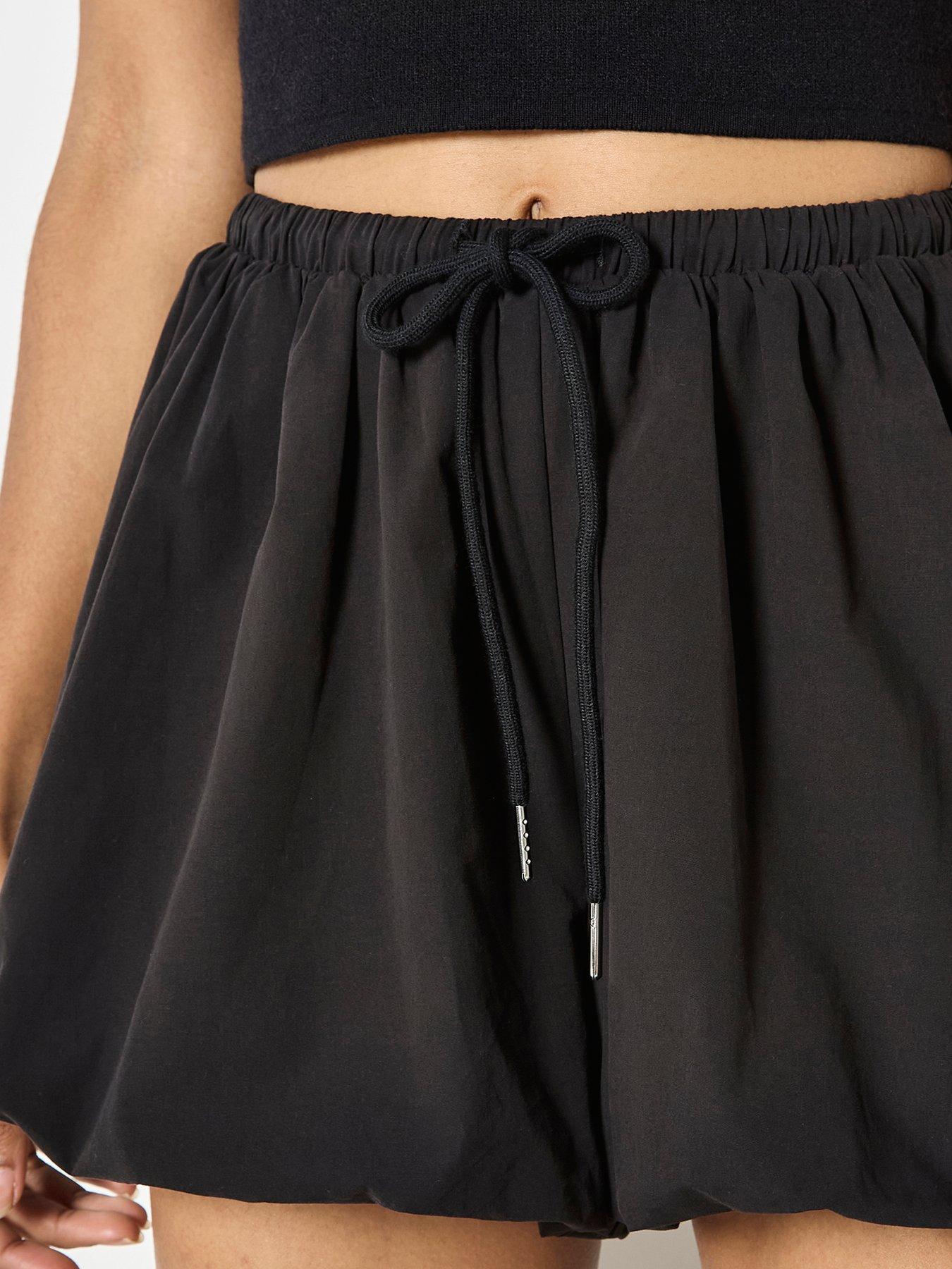 Image 4 of 4 of Apricot Apricot Bubble Hem Mini Shorts
