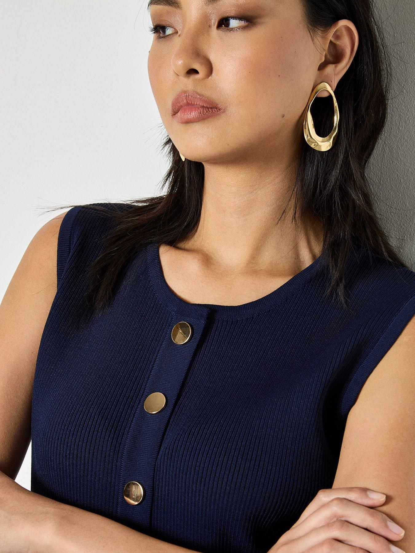 apricot-apricot-gold-btn-ribbed-two-pocket-waistcoatoutfit
