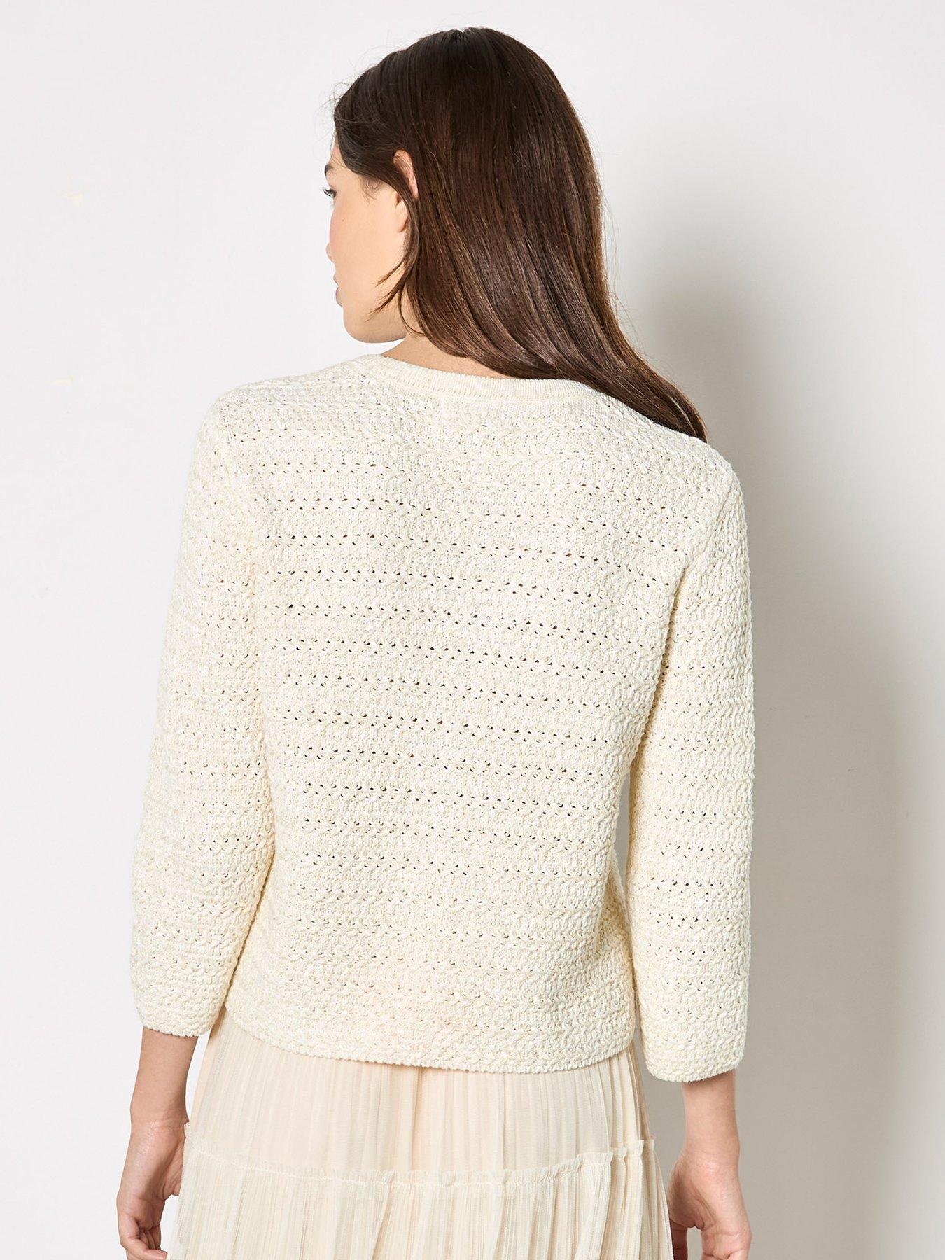 Image 2 of 5 of Apricot Apricot Metal Button Sparkle Cardigan