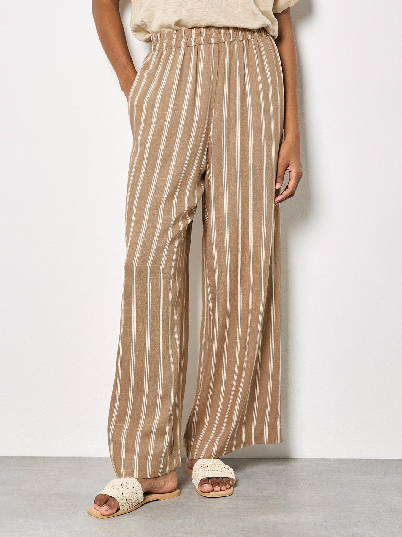 apricot-apricot-stripe-linen-mix-trousersfront