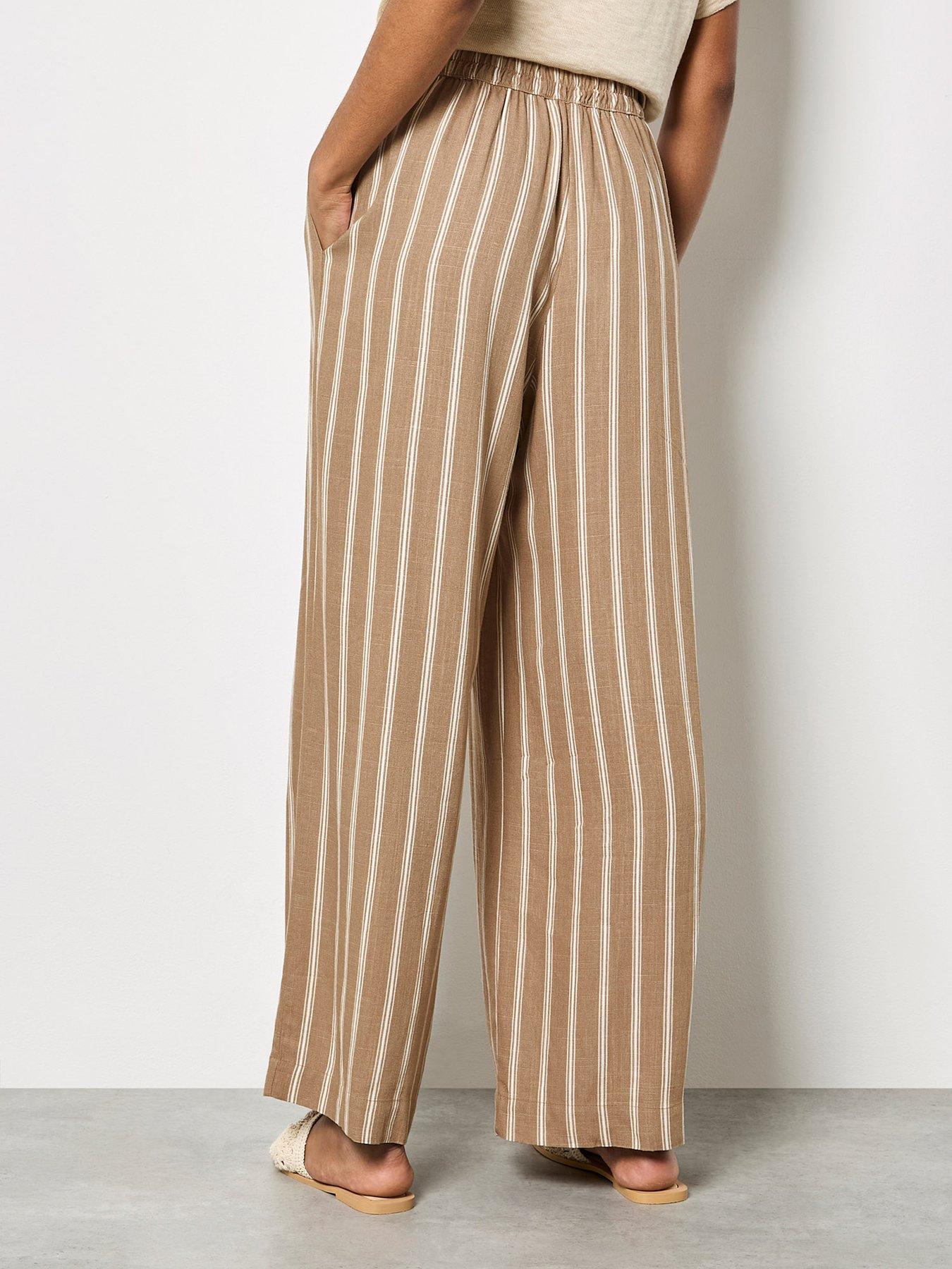 apricot-apricot-stripe-linen-mix-trousersstillFront
