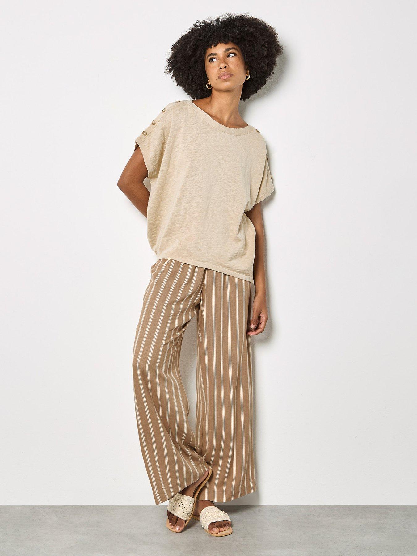 apricot-apricot-stripe-linen-mix-trousersback