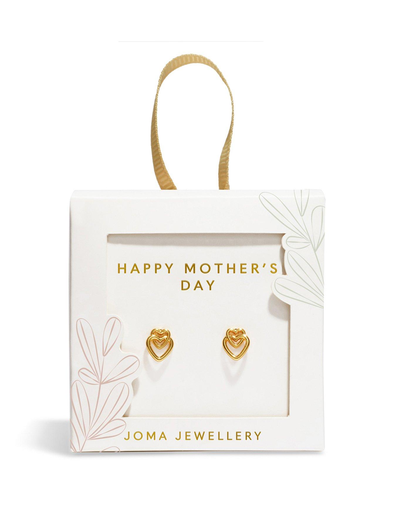 Image 1 of 6 of Joma Jewellery MOTHER'S DAY EARRING BOX , HAPPY MOTHER'S DAY , Gold Plated , Stud Earrings