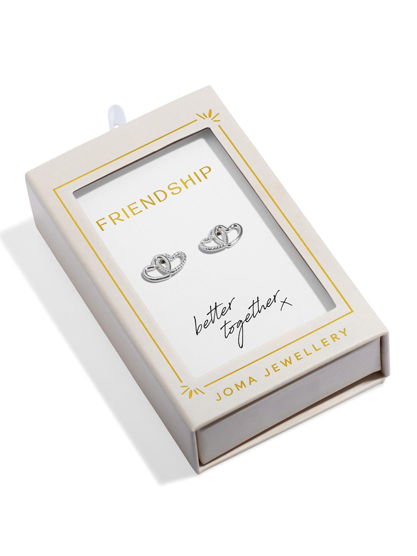 Joma Jewellery MOMENTS TO SHINE , FRIENDSHIP , Silver Plated , Stud Earrings