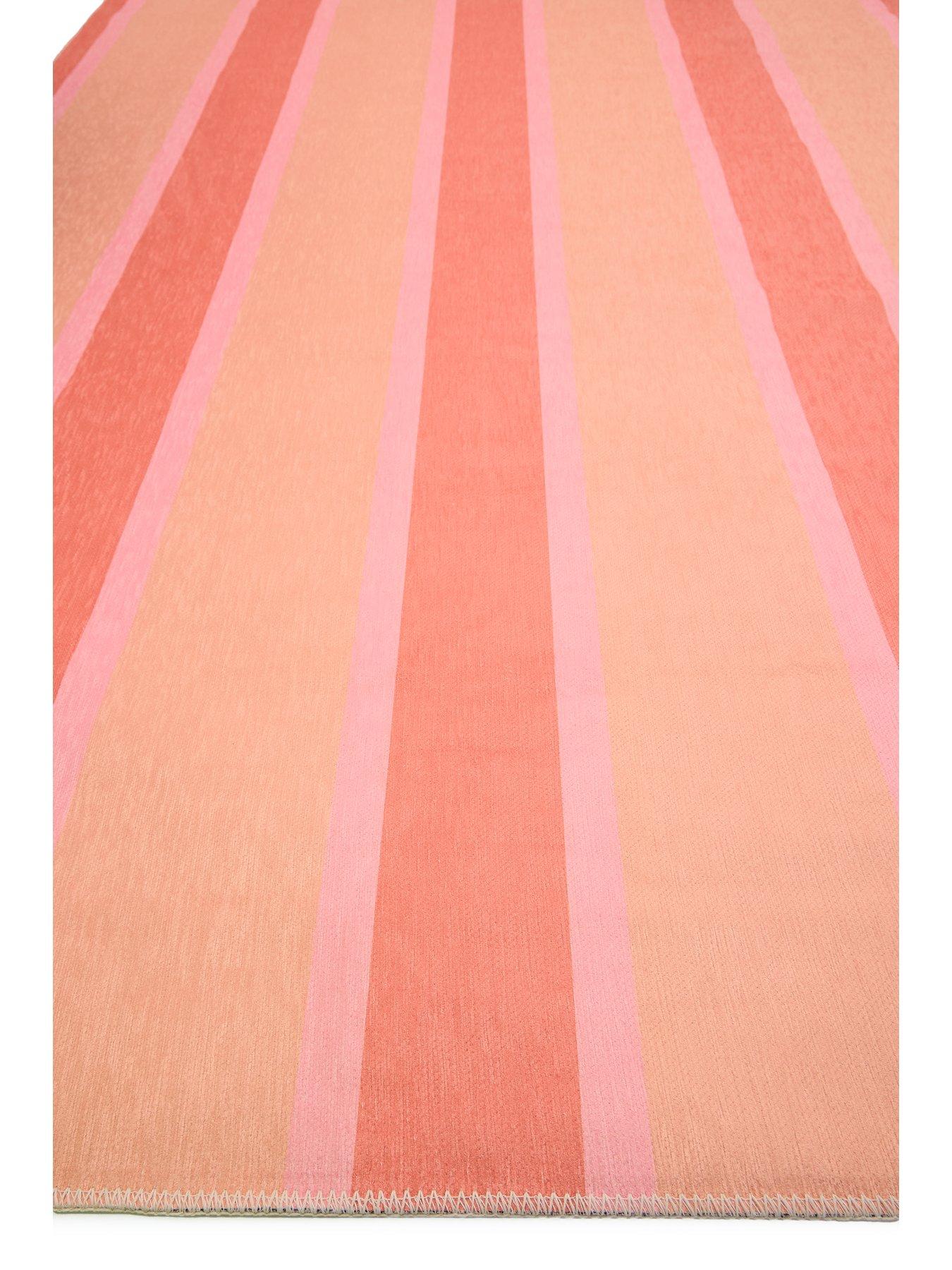 Image 4 of 5 of The Very Collection Sorbet Washable Stripe Rug
