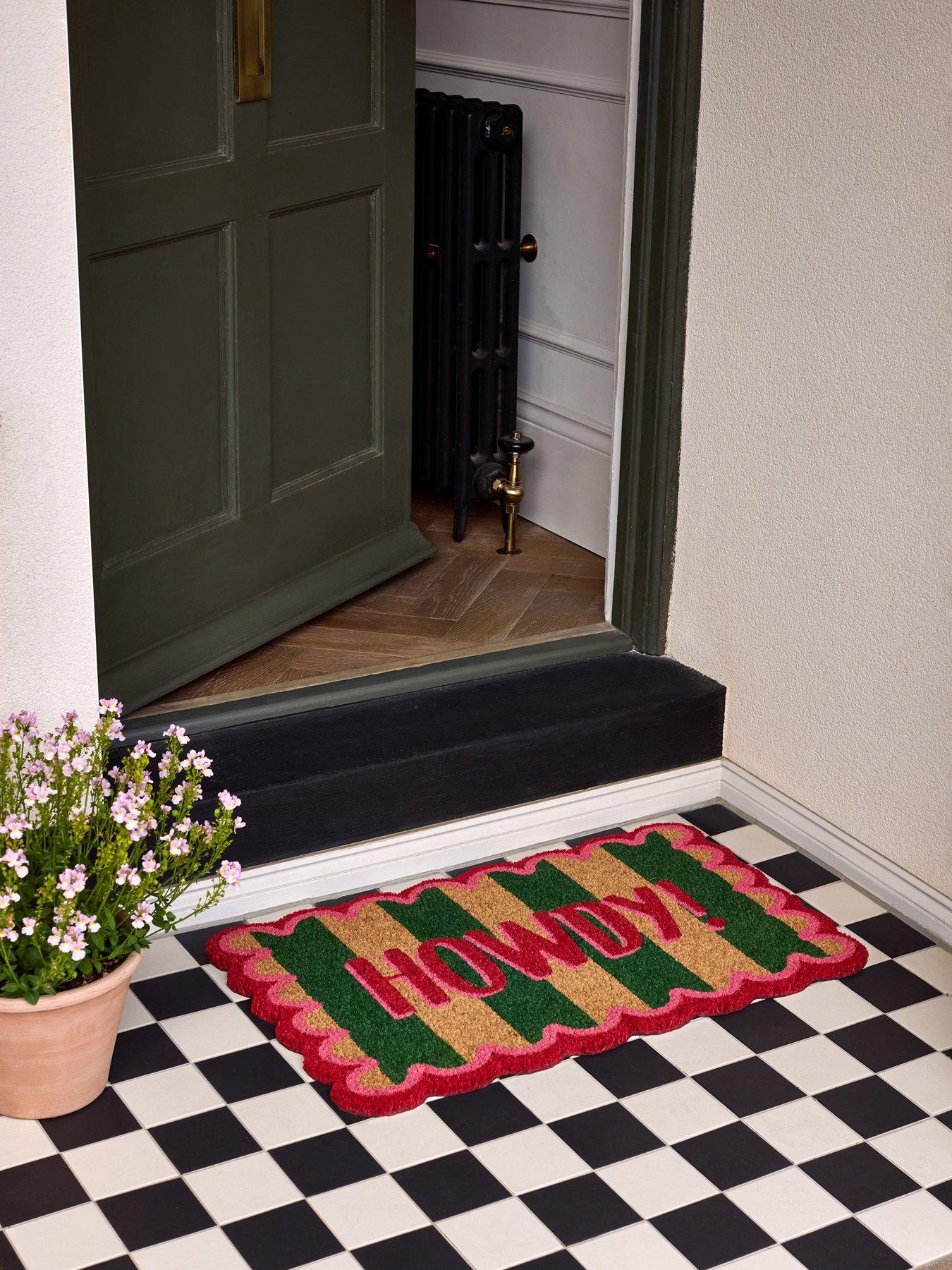 Image 1 of 3 of The Very Collection Howdy Stripe Coir Doormat 45x75cm