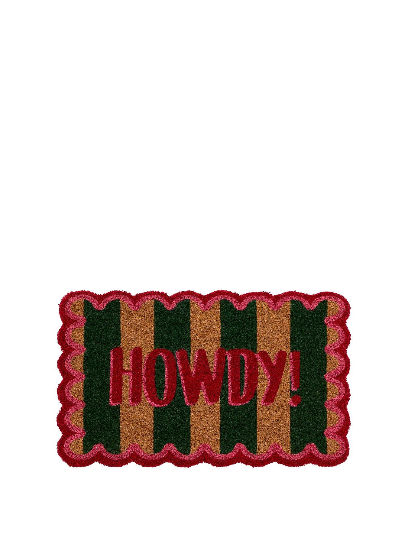 Image 2 of 3 of The Very Collection Howdy Stripe Coir Doormat 45x75cm