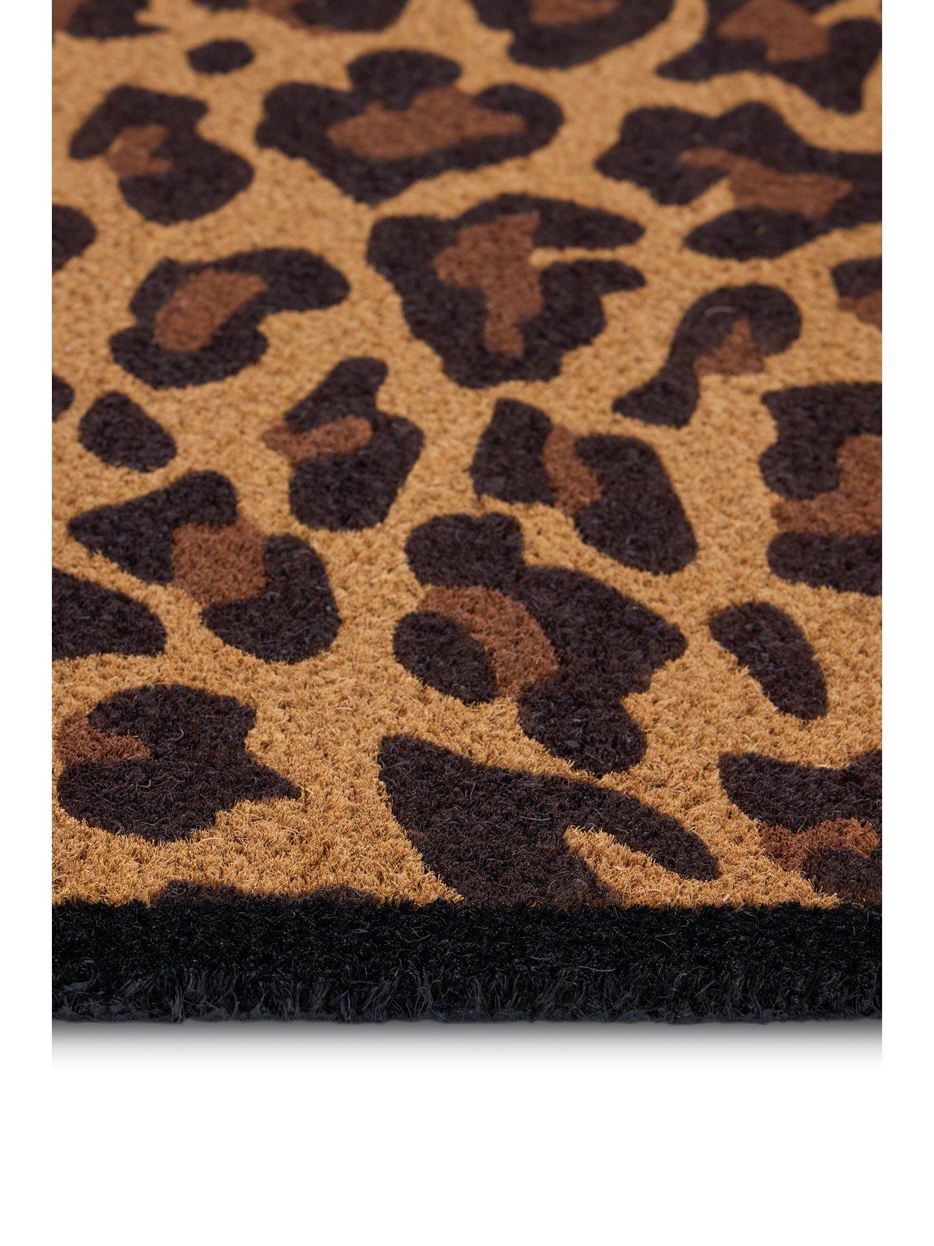 very-home-leopard-border-coir-doormat-45x75cmback