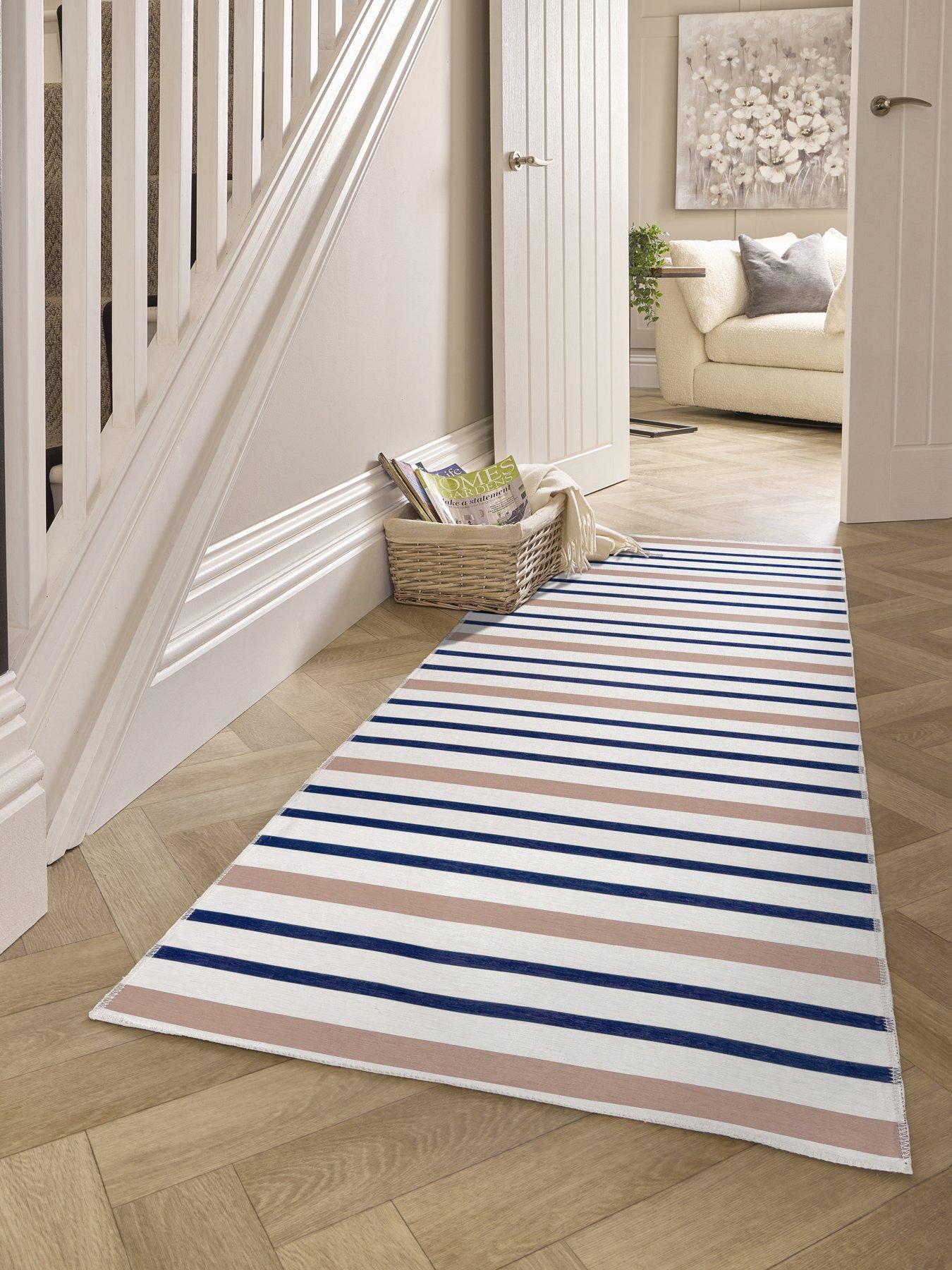 Image 1 of 6 of The Very Collection Coastal Washable Stripe Runner 67x200cm