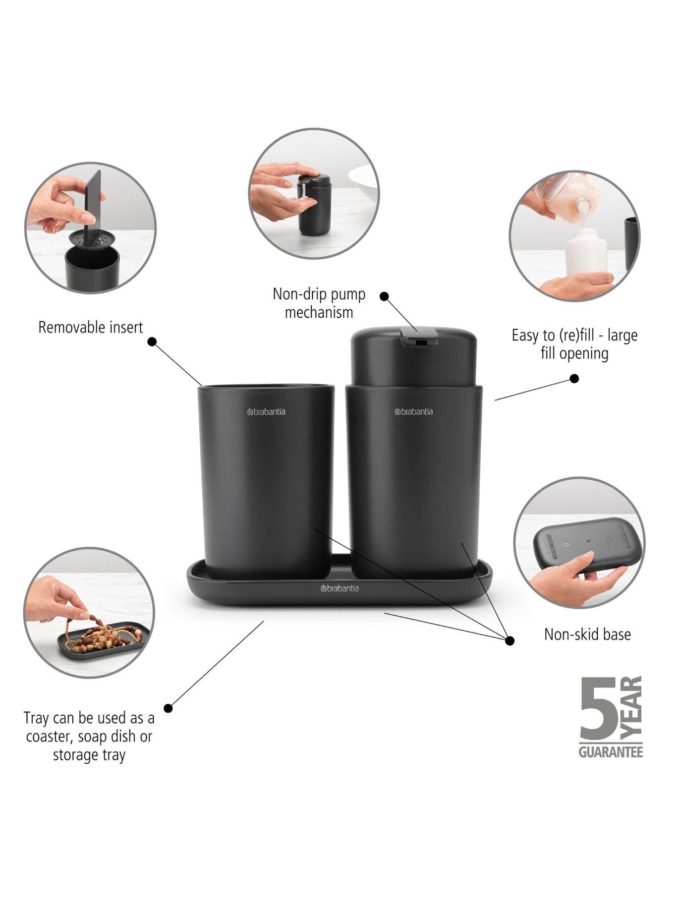 Image 3 of 7 of Brabantia Renew Bathroom Accessory Set Of 3