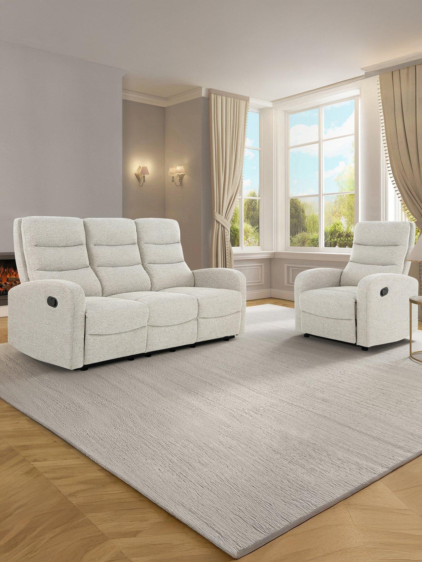 Image 1 of 7 of Dorel Home Rena Fabric 3 Seater Manual Recliner