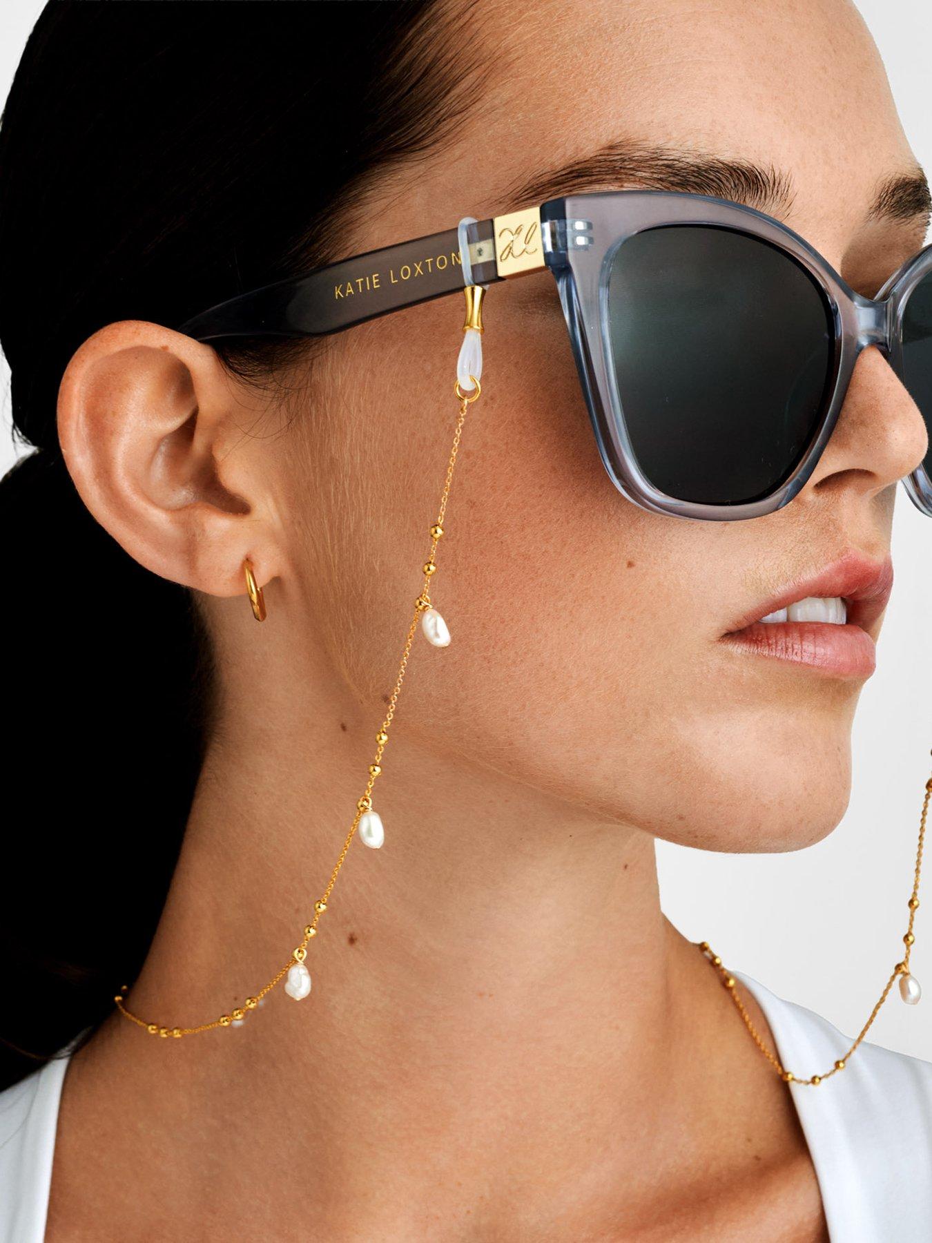 Image 2 of 6 of Katie Loxton SOL 65cm Gold Coated Pearl Sunglasses Chain