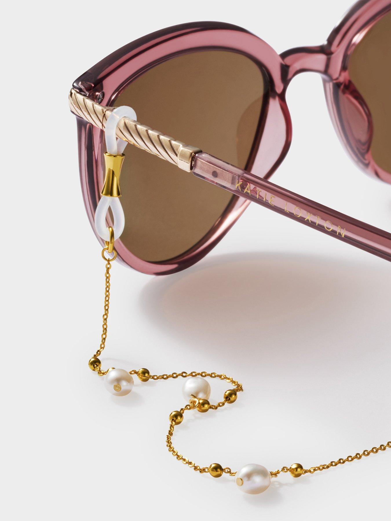 Image 4 of 6 of Katie Loxton SOL 65cm Gold Coated Pearl Sunglasses Chain