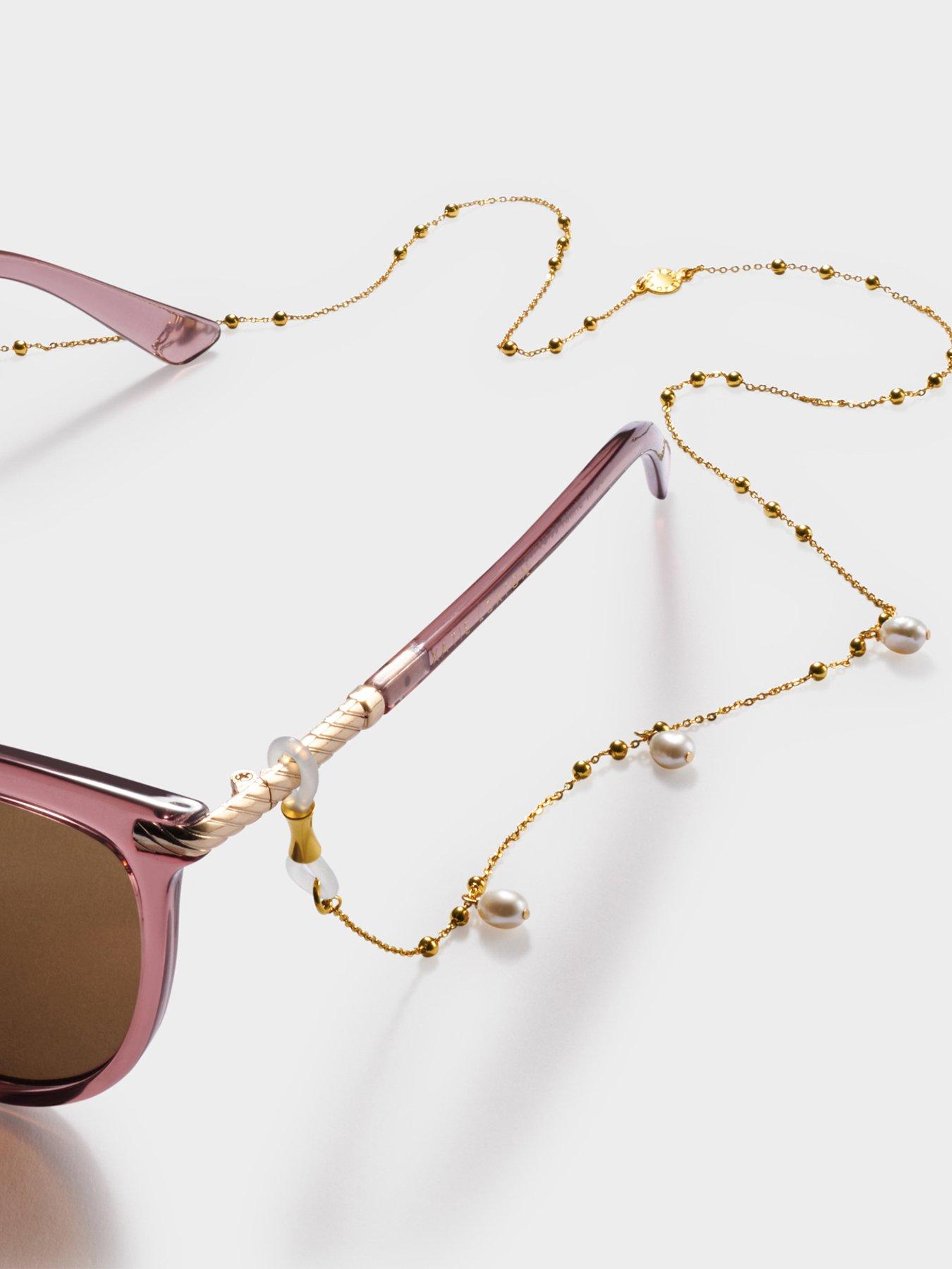 Image 5 of 6 of Katie Loxton SOL 65cm Gold Coated Pearl Sunglasses Chain