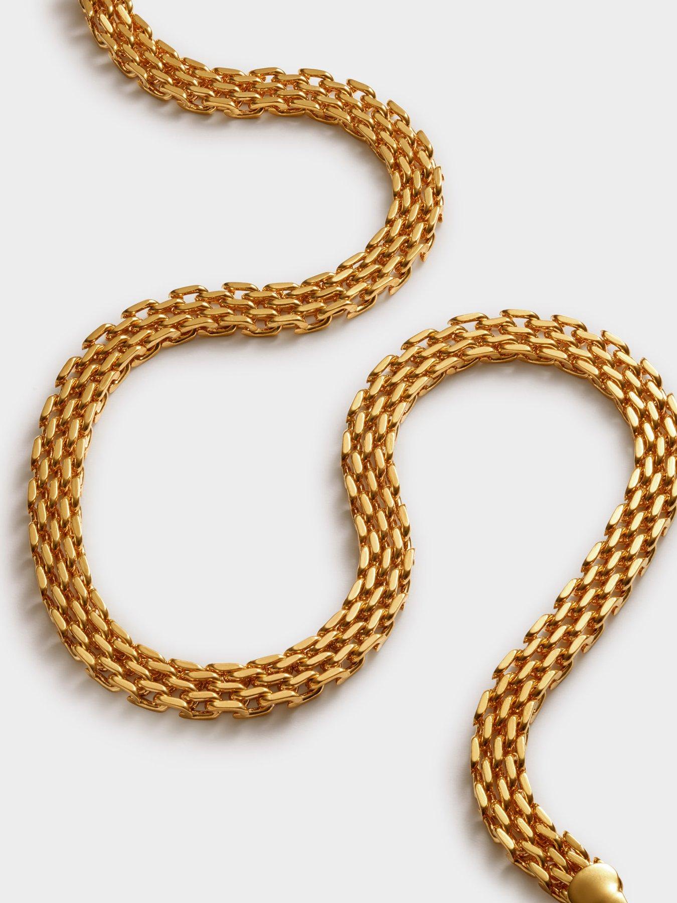 katie-loxton-braid-chain-necklace-gold-coated-40cm-5cm-extenderoutfit