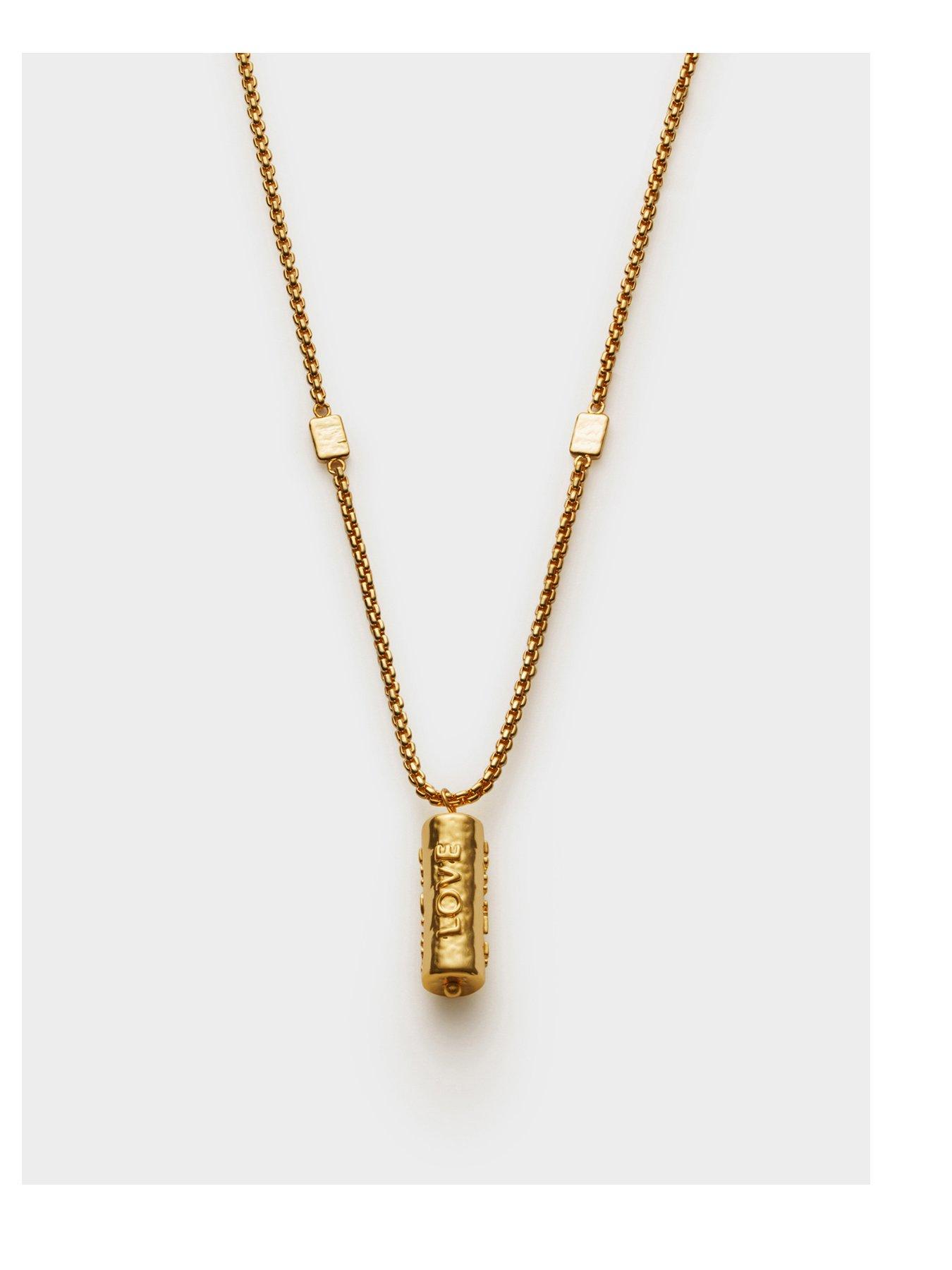 Image 2 of 5 of Katie Loxton LOVE LANGUAGE NECKLACE , Gold Coated , 45cm + 5cm extender