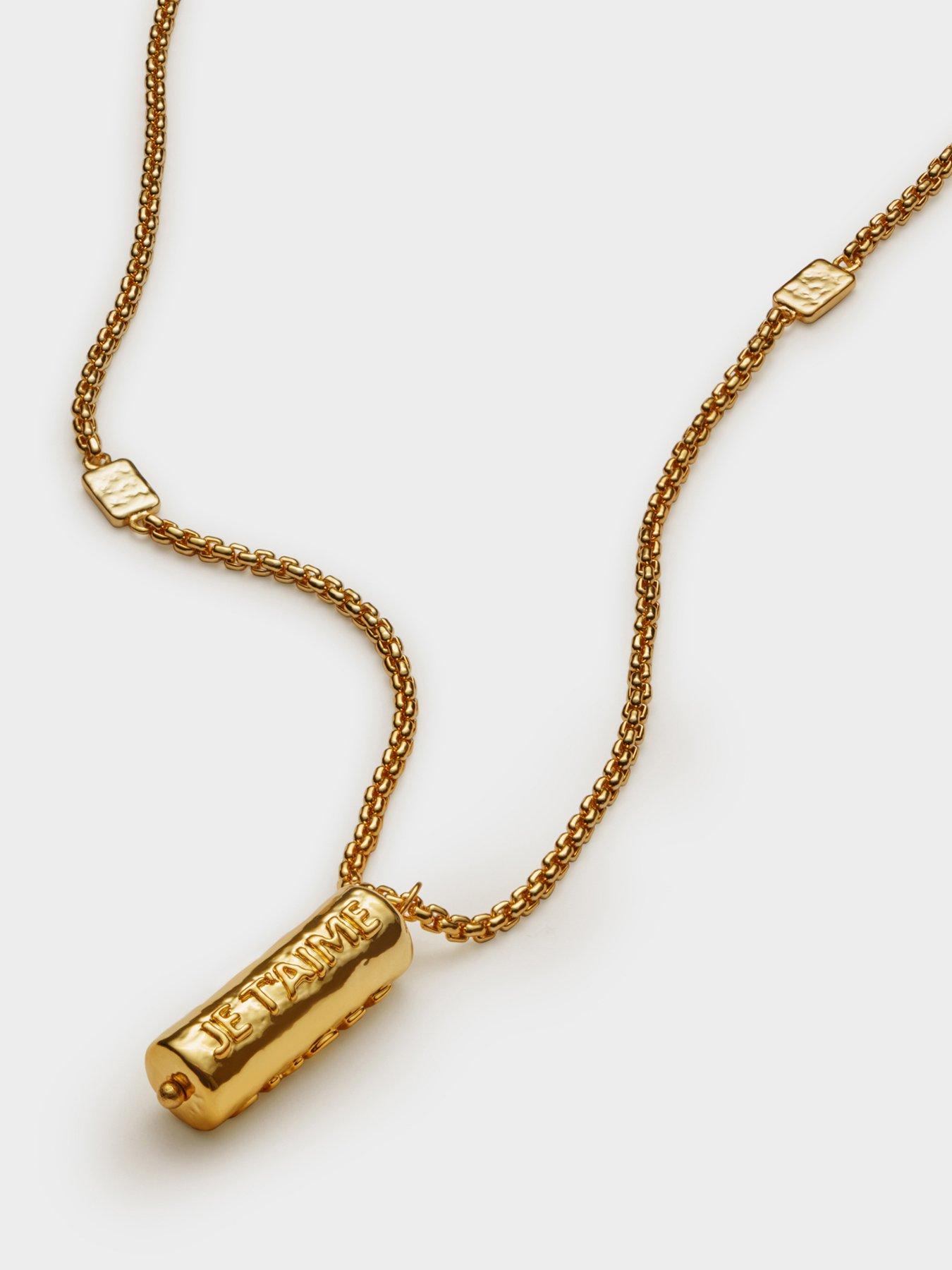 Image 3 of 5 of Katie Loxton LOVE LANGUAGE NECKLACE , Gold Coated , 45cm + 5cm extender