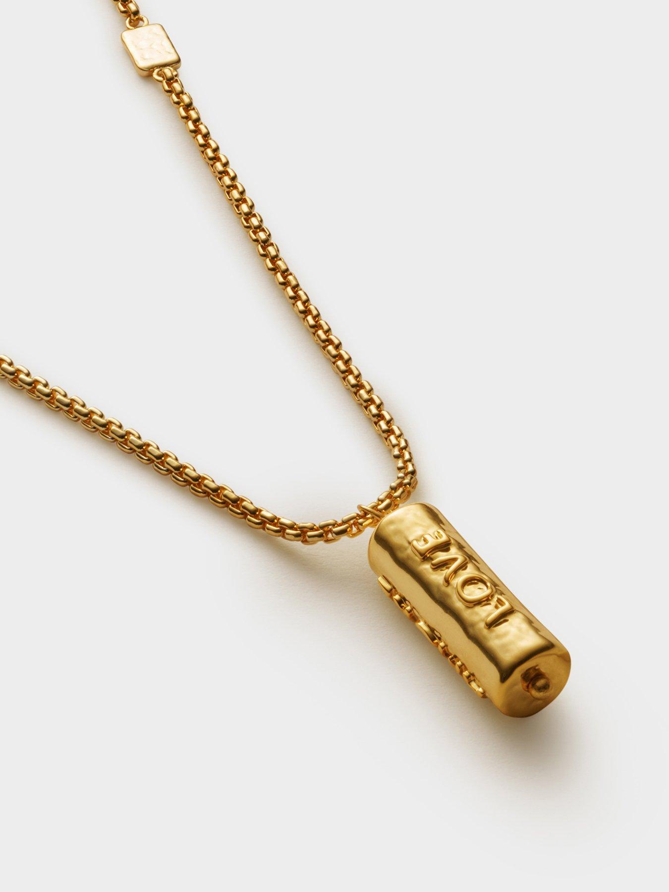 Image 4 of 5 of Katie Loxton LOVE LANGUAGE NECKLACE , Gold Coated , 45cm + 5cm extender