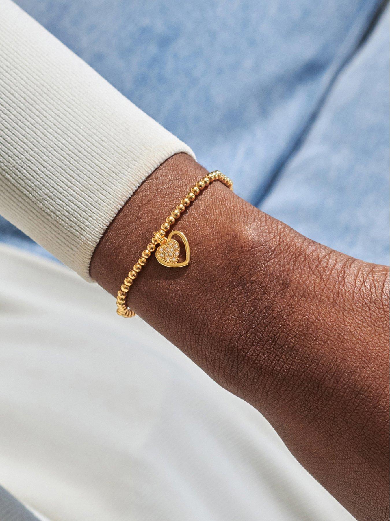 Image 2 of 5 of Joma Jewellery MOTHER'S DAY A LITTLE , FIRST MY MUM FOREVER MY FRIEND , Gold Plated , Bracelet , 17.5cm stretch