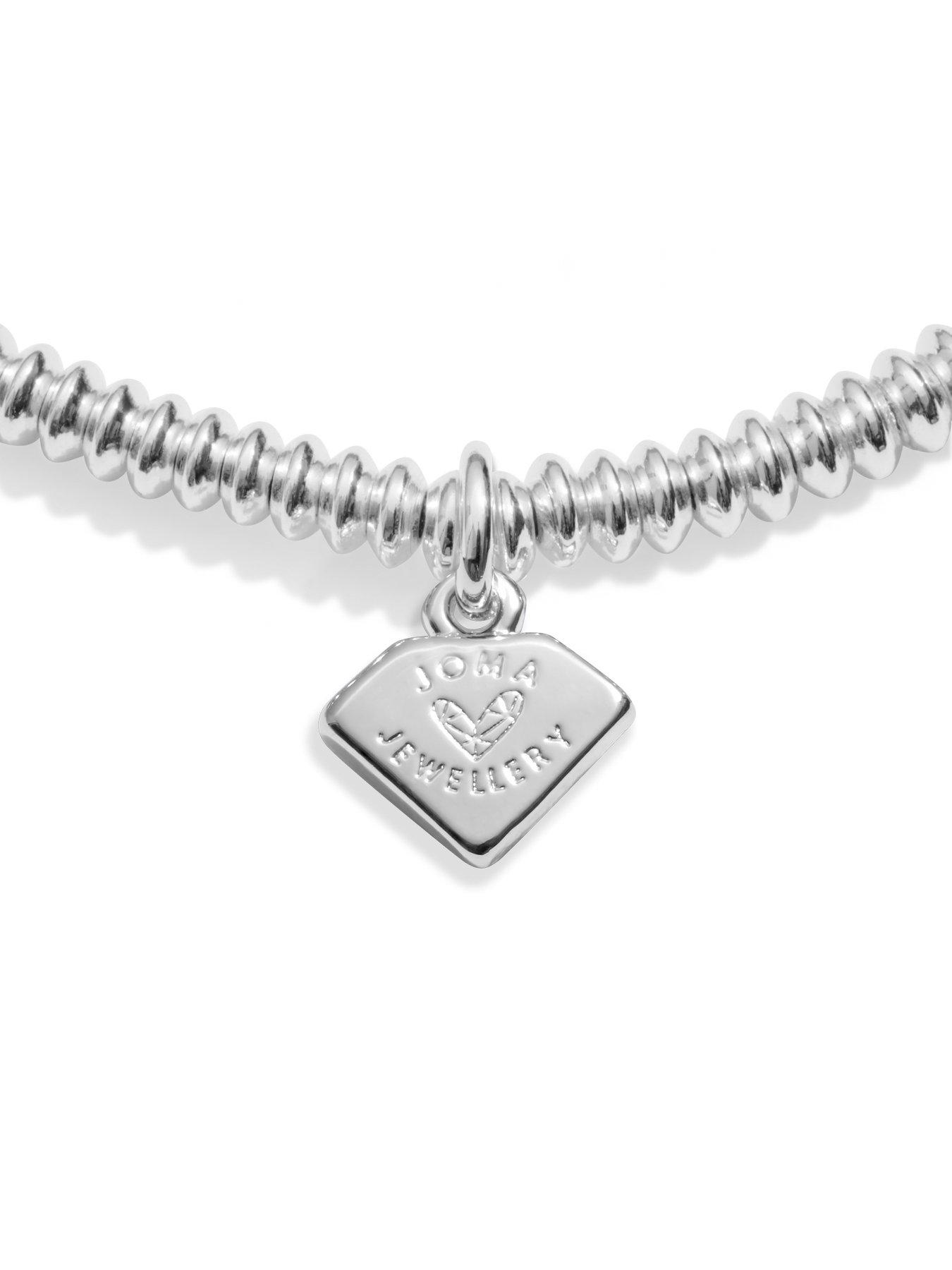 Image 5 of 7 of Joma Jewellery LABORATORY GROWN DIAMOND A LITTLE , HAPPY 60TH BIRTHDAY , Silver Plated , Bracelet , 17.5cm stretch