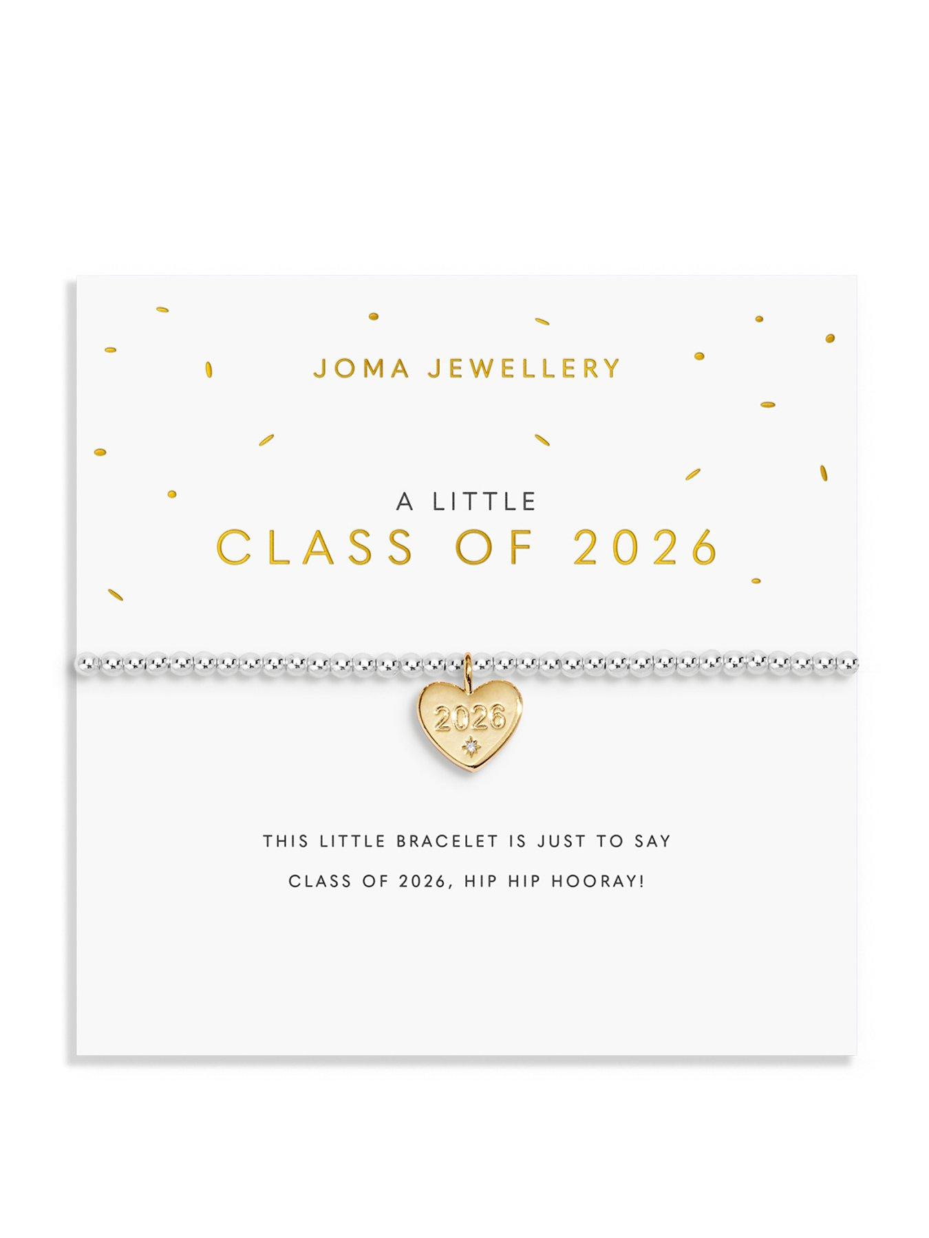 Joma Jewellery A LITTLE , CLASS OF 2026 , Silver & Gold Plated , Bracelet , 17.5cm stretch
