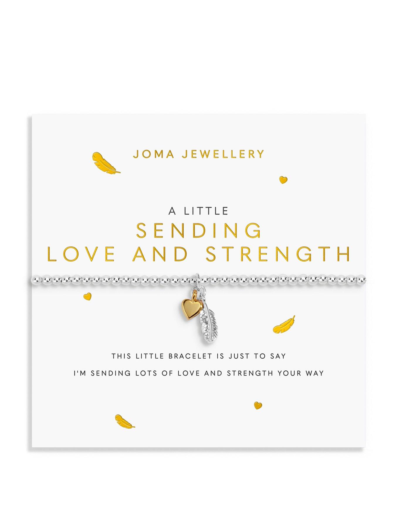 Katie Loxton REMEMBRANCE A LITTLE , SENDING LOVE AND STRENGTH , Silver & Gold Plated , Bracelet , 17.5cm stretch