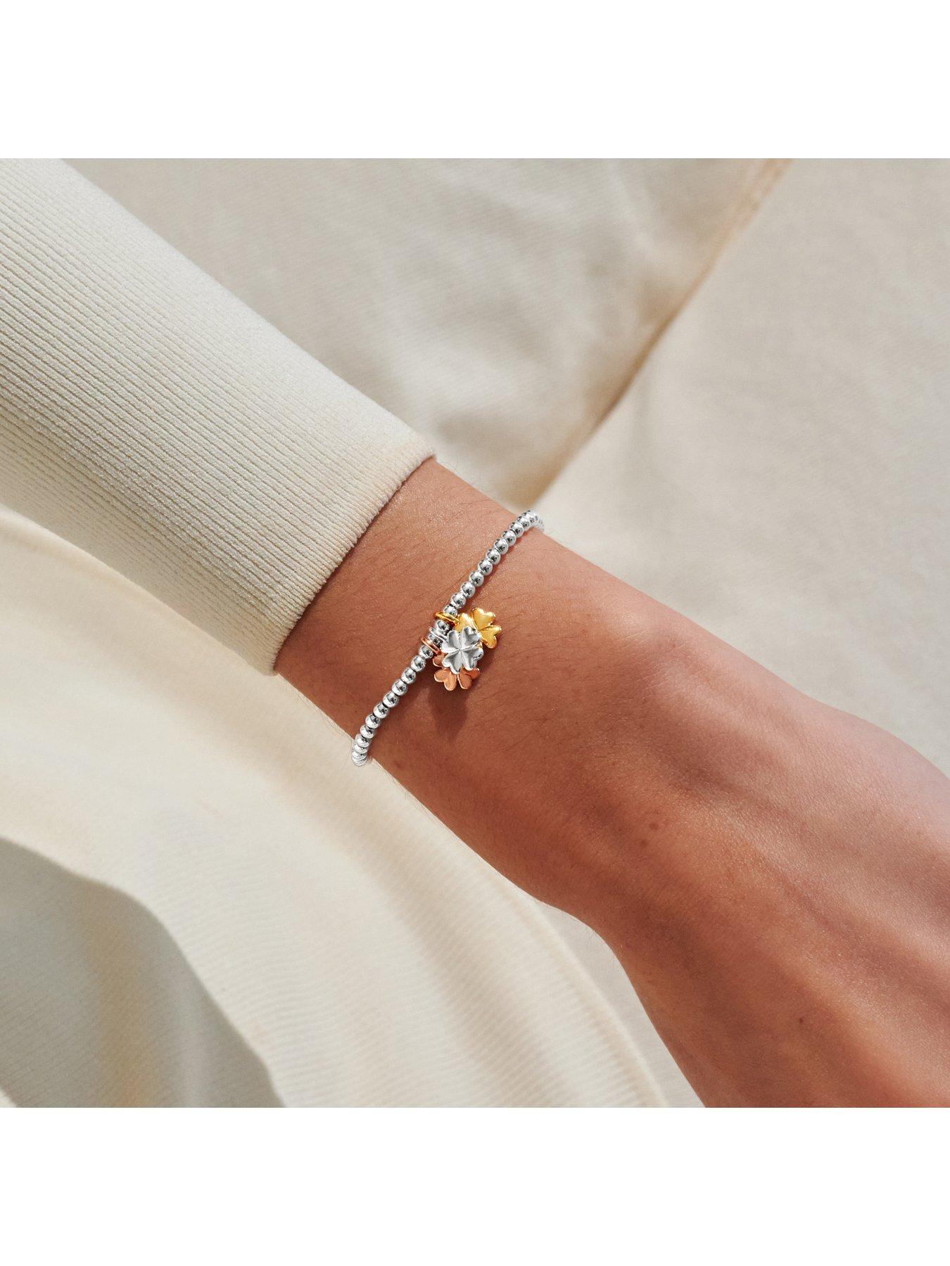 Image 2 of 5 of Joma Jewellery A LITTLE CHARMED MOMENTS , LUCK , Silver, Gold & Rose Gold Plated , Bracelet , 17.5cm stretch