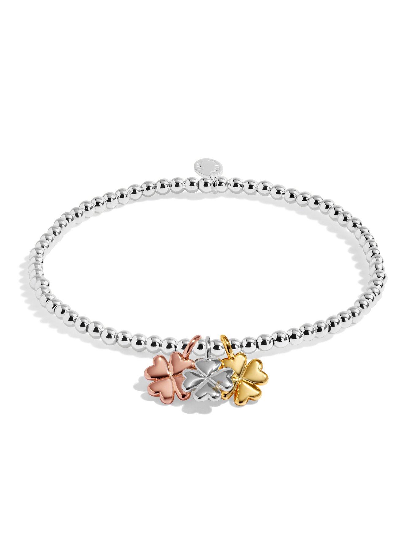 Image 3 of 5 of Joma Jewellery A LITTLE CHARMED MOMENTS , LUCK , Silver, Gold & Rose Gold Plated , Bracelet , 17.5cm stretch