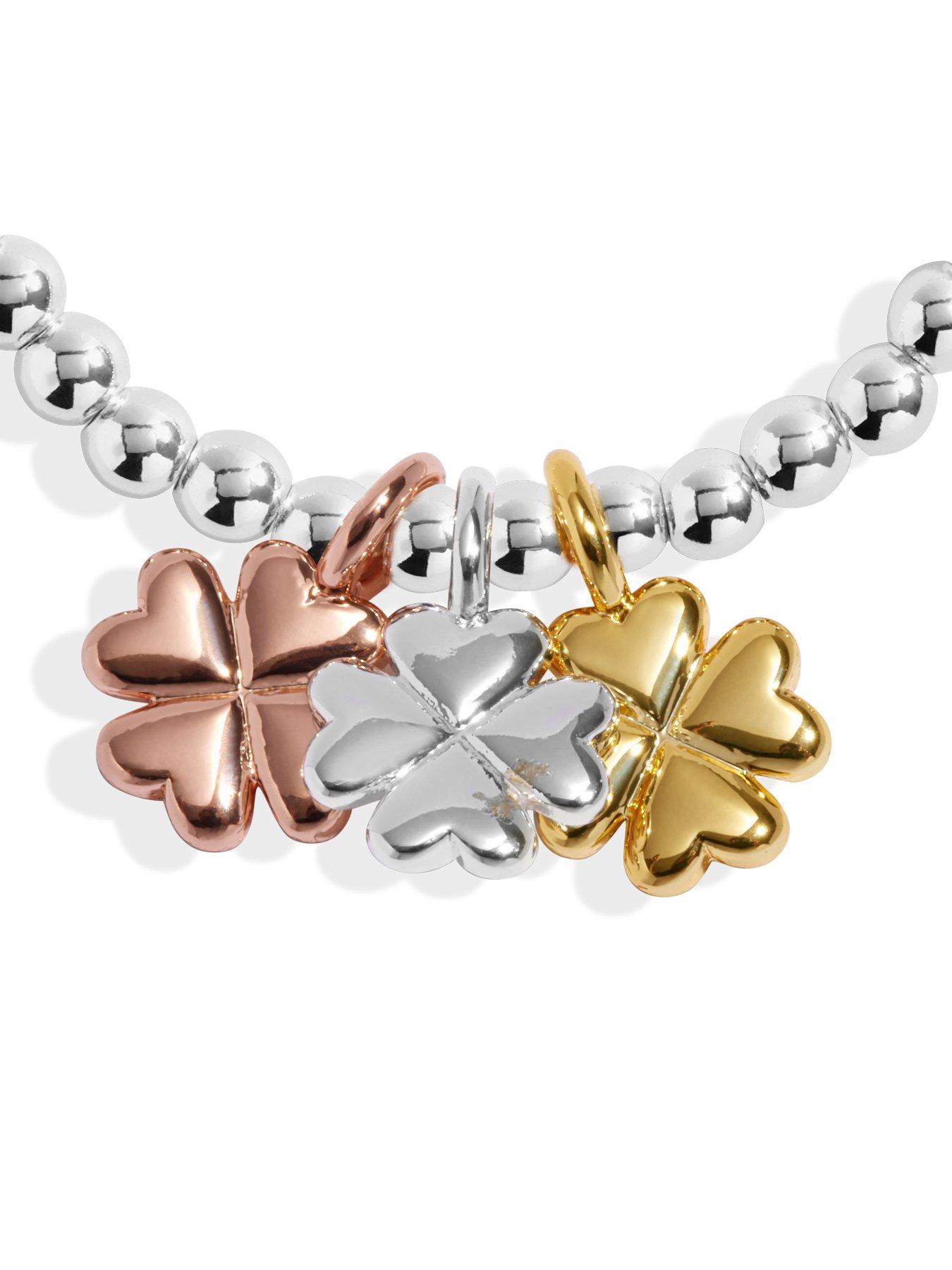 Image 4 of 5 of Joma Jewellery A LITTLE CHARMED MOMENTS , LUCK , Silver, Gold & Rose Gold Plated , Bracelet , 17.5cm stretch