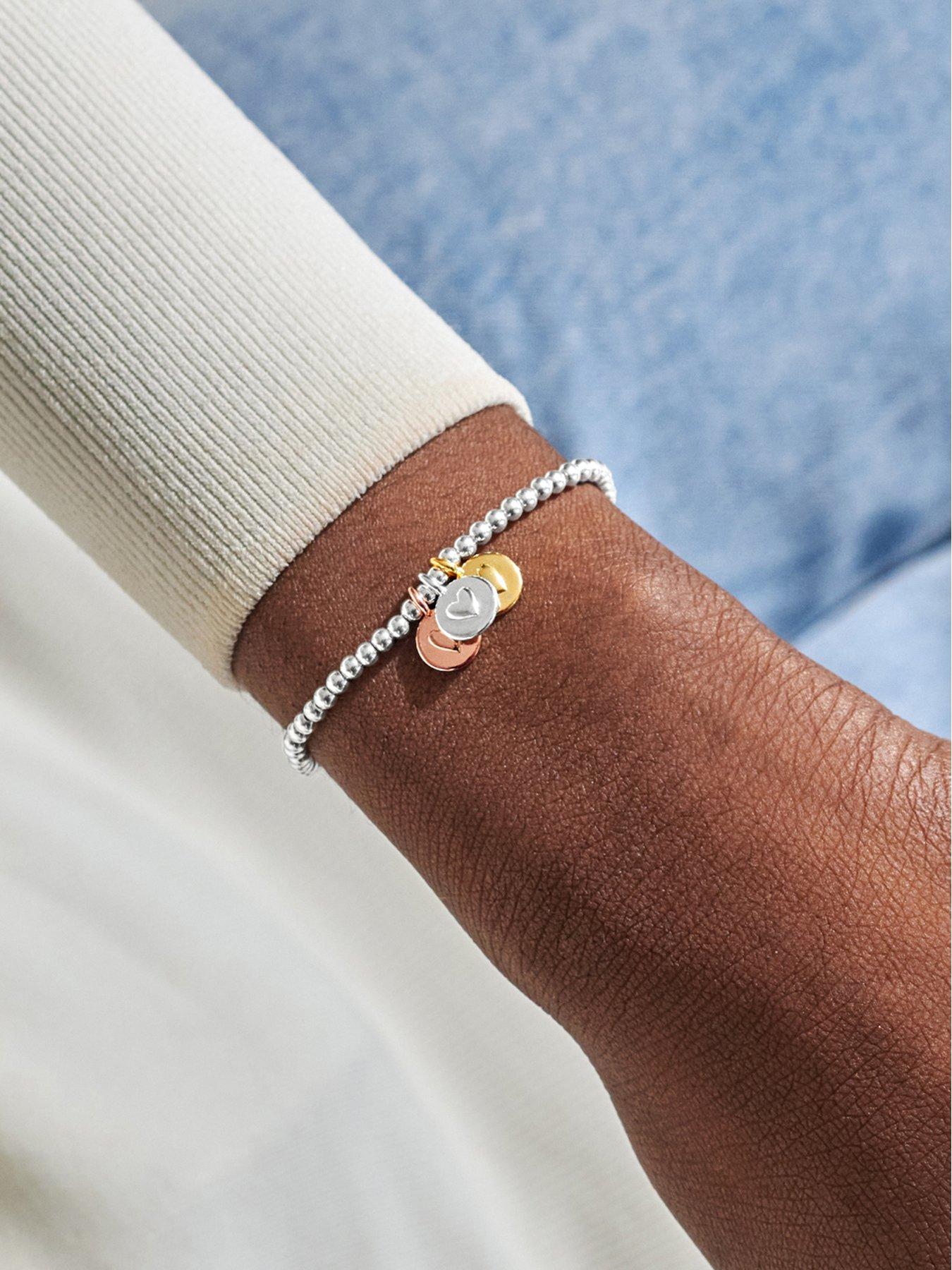 Image 2 of 5 of Joma Jewellery A LITTLE CHARMED MOMENTS , PROUD OF YOU , Silver, Gold & Rose Gold Plated , Bracelet , 17.5cm stretch
