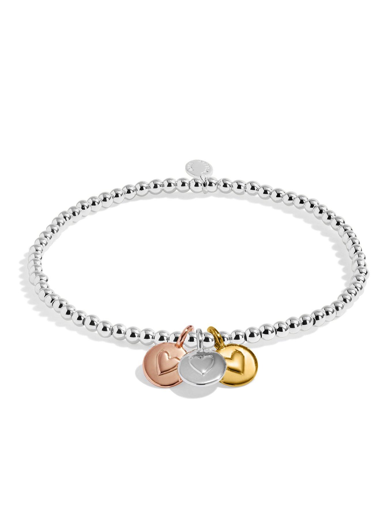 Image 3 of 5 of Joma Jewellery A LITTLE CHARMED MOMENTS , PROUD OF YOU , Silver, Gold & Rose Gold Plated , Bracelet , 17.5cm stretch