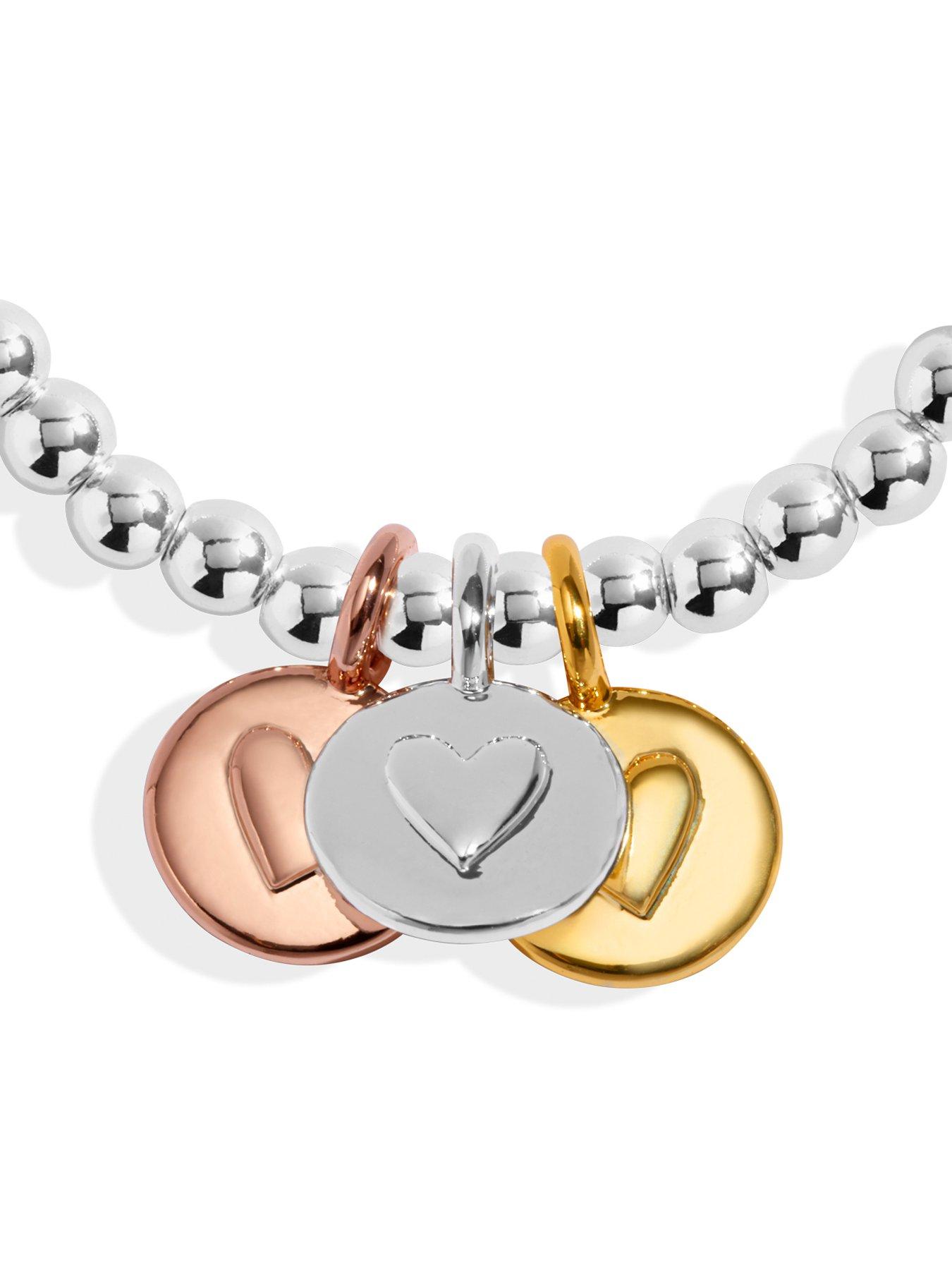 Image 4 of 5 of Joma Jewellery A LITTLE CHARMED MOMENTS , PROUD OF YOU , Silver, Gold & Rose Gold Plated , Bracelet , 17.5cm stretch