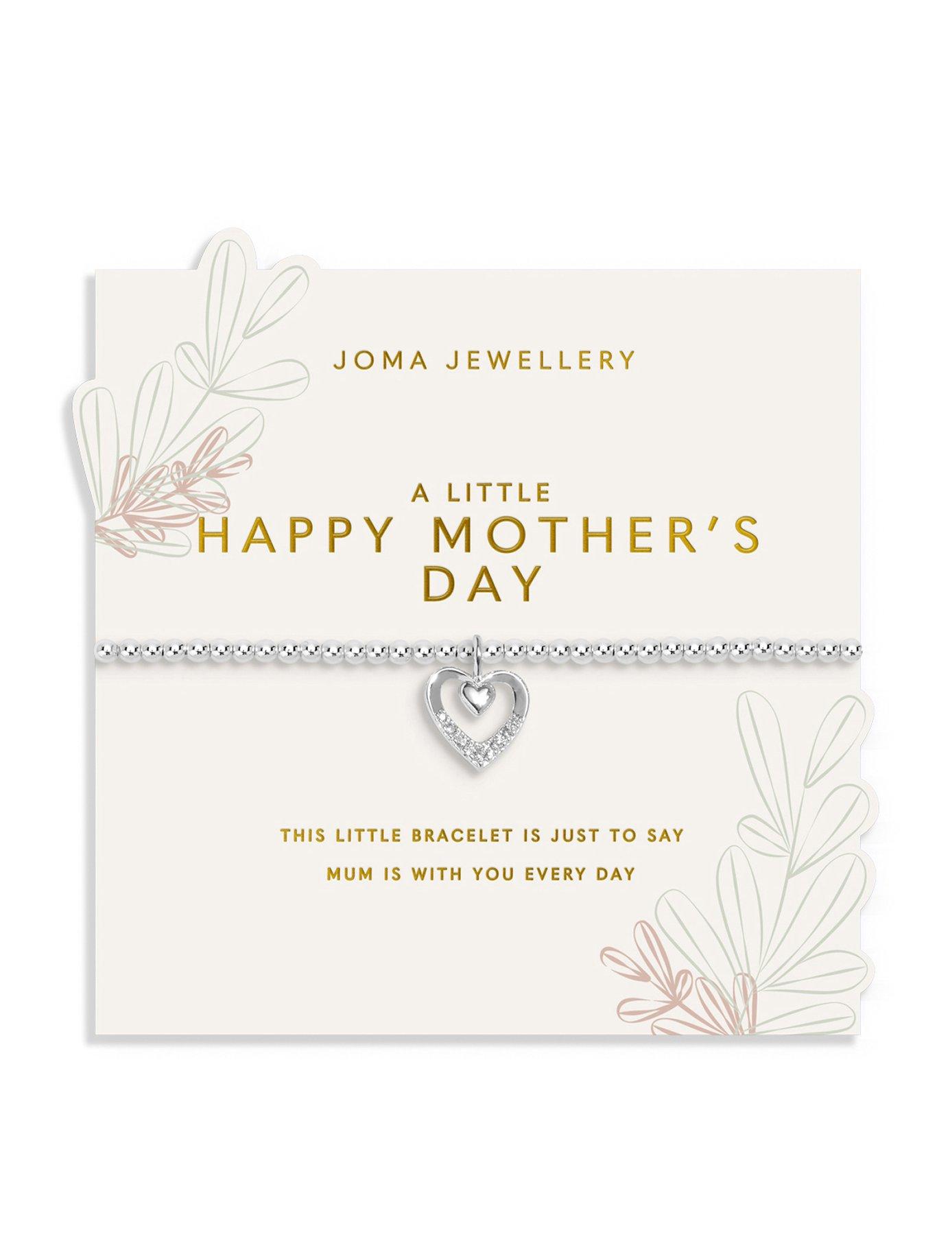 Katie Loxton MOTHER'S DAY A LITTLE , HAPPY MOTHER'S DAY , Silver Plated , Bracelet , 17.5cm stretch