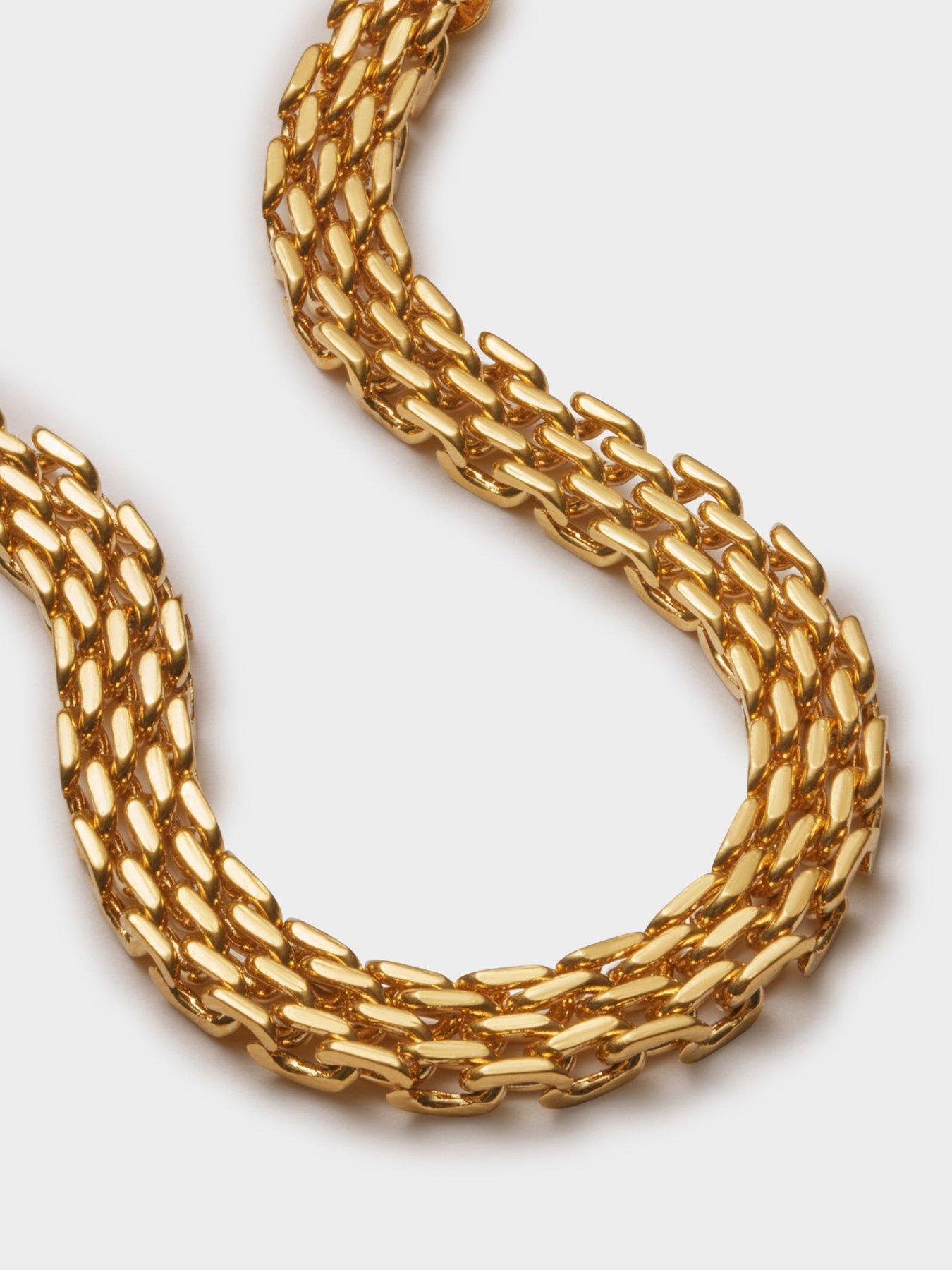 katie-loxton-braid-chain-bracelet-gold-coated-18cm-3cm-extenderback