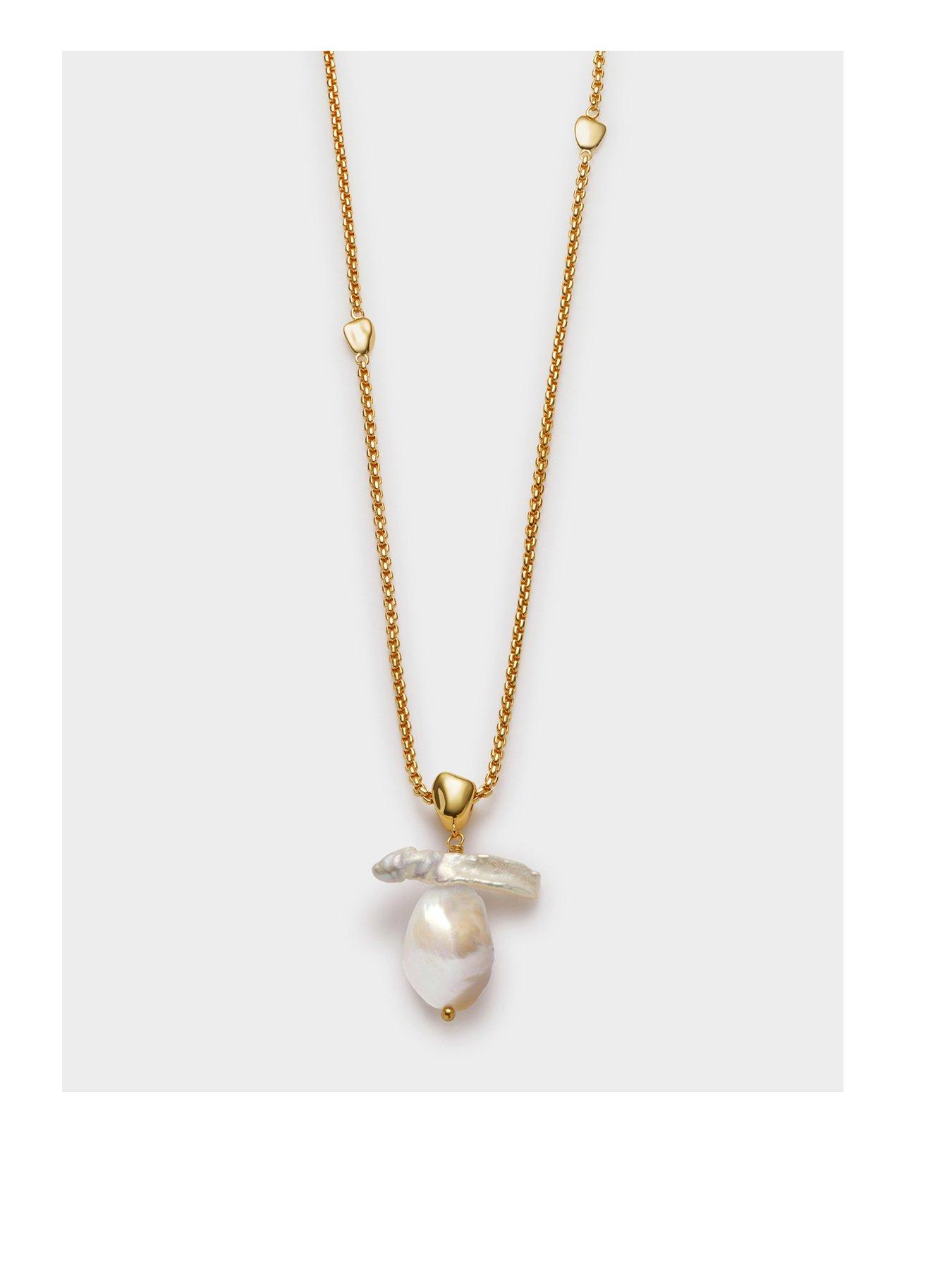 Image 2 of 5 of Katie Loxton SOL PEARL NECKLACE , Gold Coated , 45cm + 5cm extender