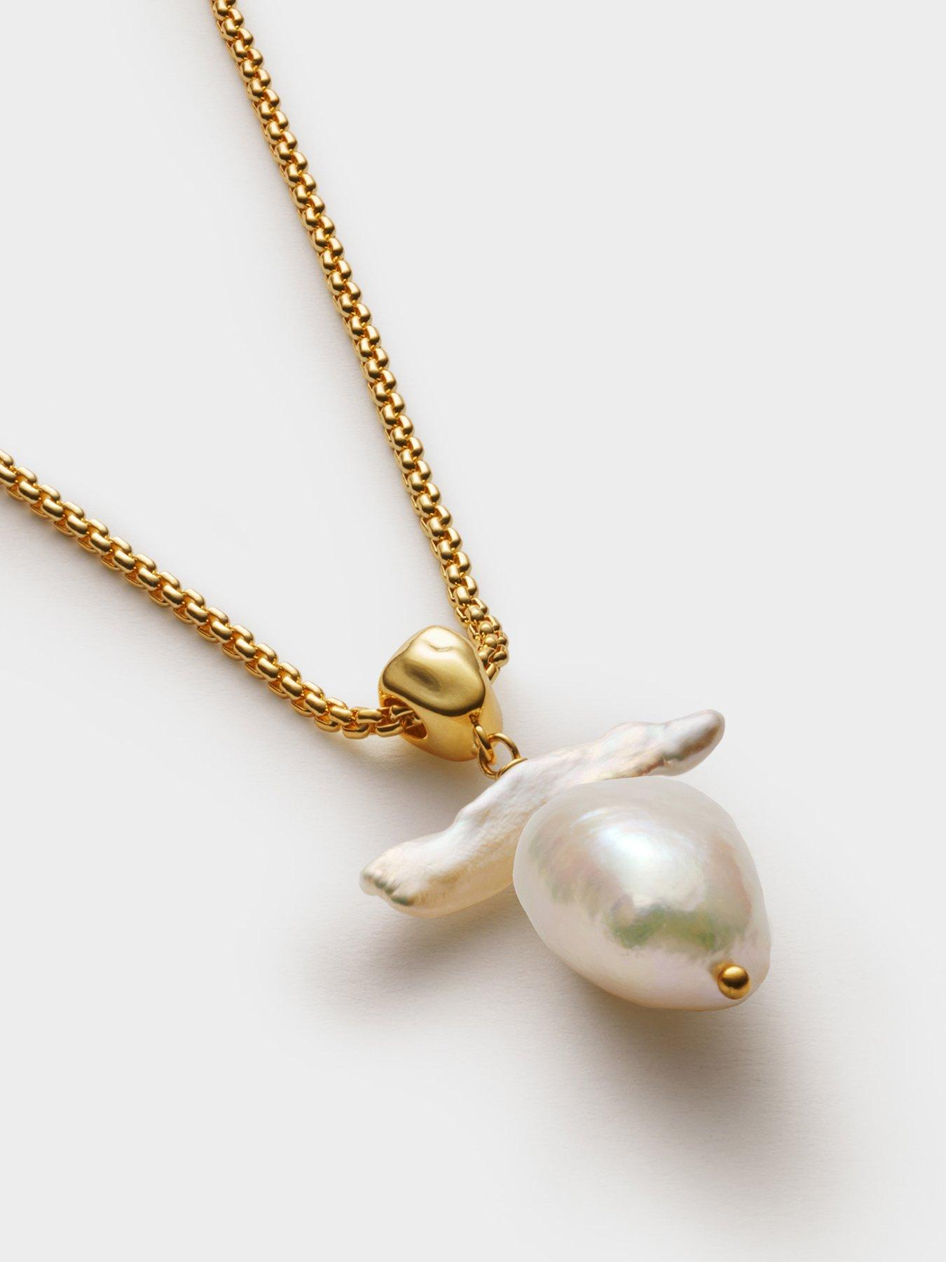 Image 4 of 5 of Katie Loxton SOL PEARL NECKLACE , Gold Coated , 45cm + 5cm extender