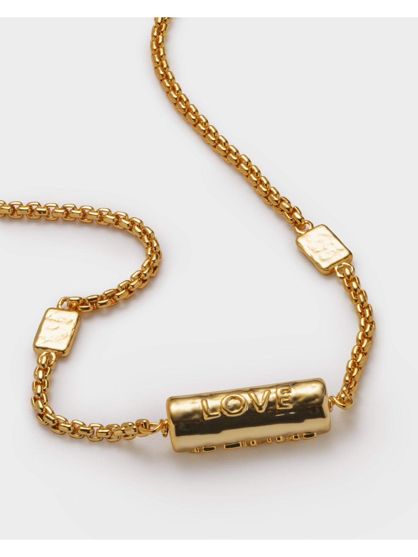 Image 3 of 7 of Katie Loxton LOVE LANGUAGE BRACELET , Gold Coated , 18cm + 3cm extender