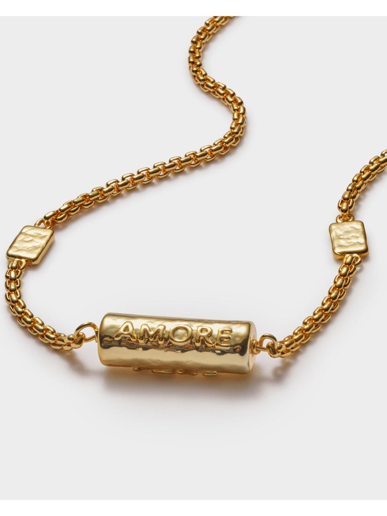 Image 4 of 7 of Katie Loxton LOVE LANGUAGE BRACELET , Gold Coated , 18cm + 3cm extender
