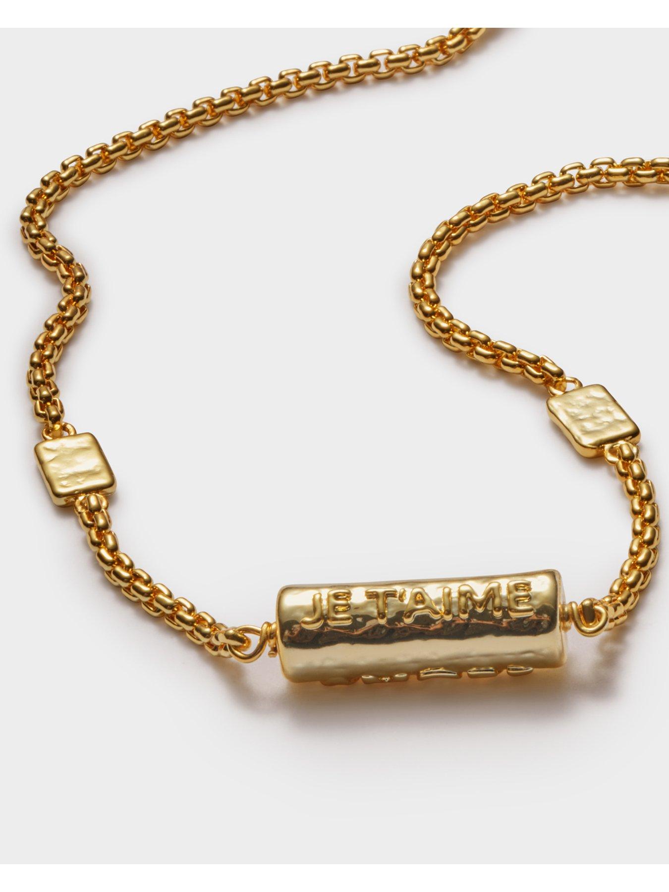 Image 5 of 7 of Katie Loxton LOVE LANGUAGE BRACELET , Gold Coated , 18cm + 3cm extender