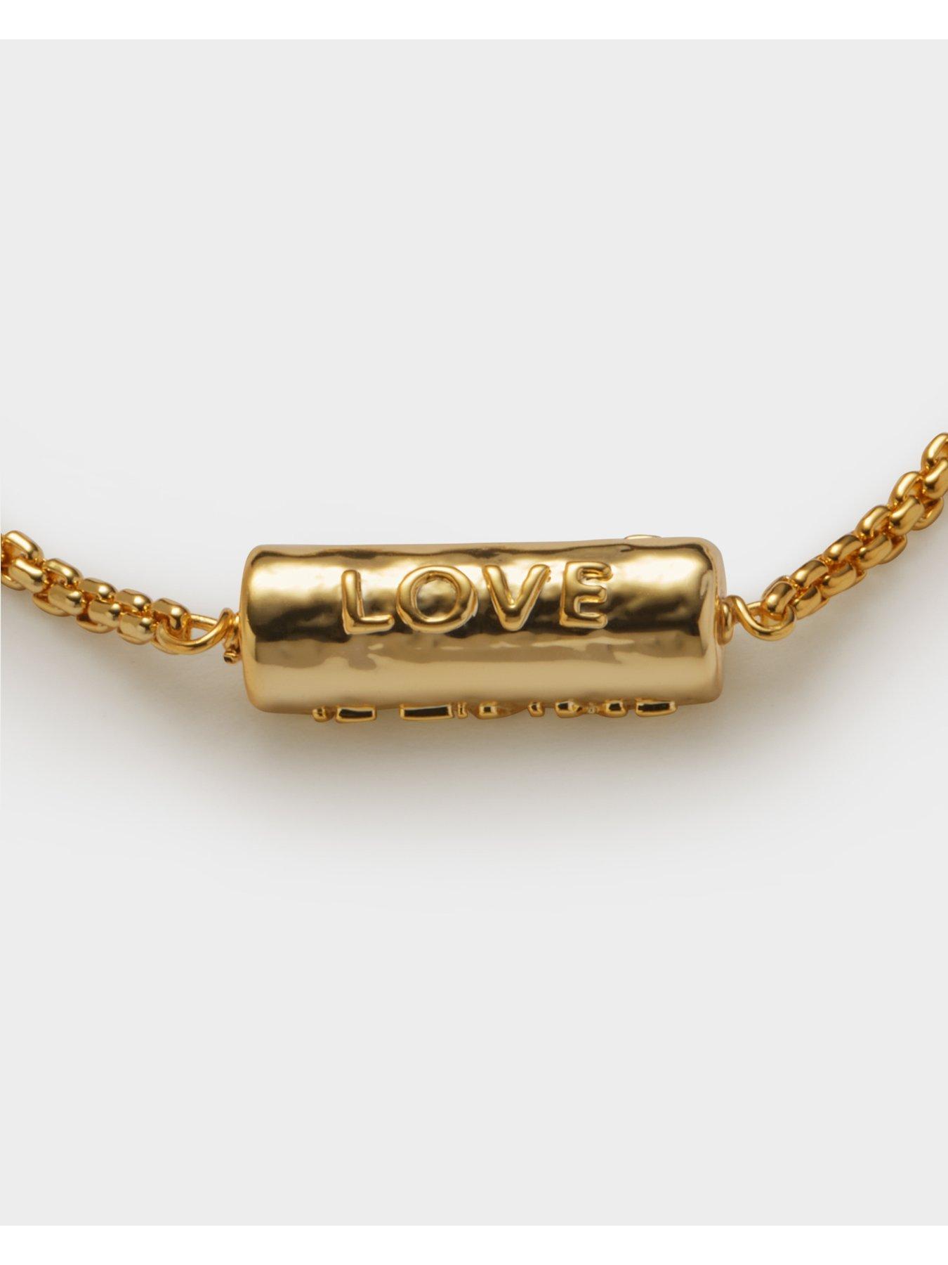 Image 6 of 7 of Katie Loxton LOVE LANGUAGE BRACELET , Gold Coated , 18cm + 3cm extender