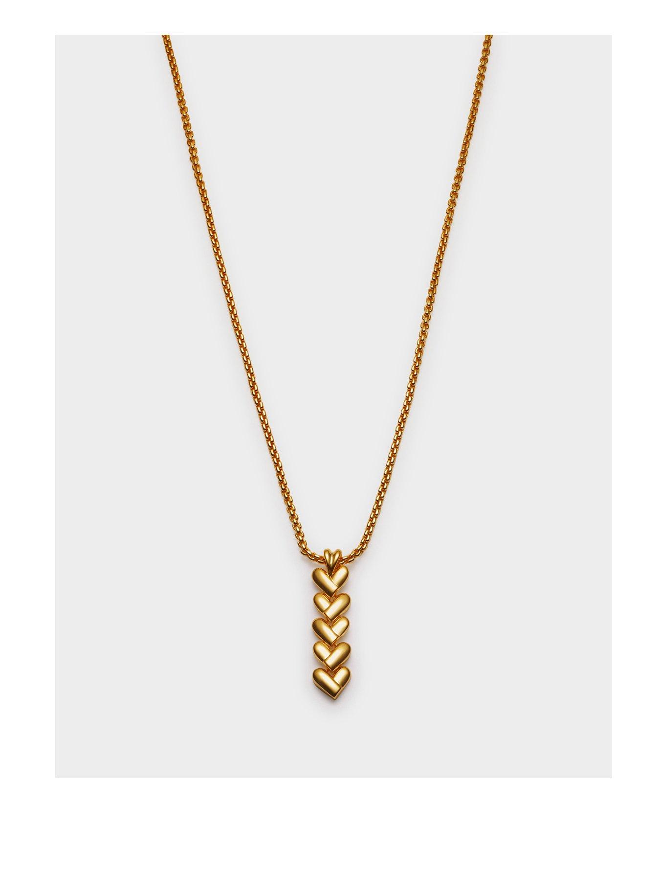 Image 2 of 5 of Katie Loxton HEART LINK NECKLACE , Gold Coated , 45cm + 5cm extender