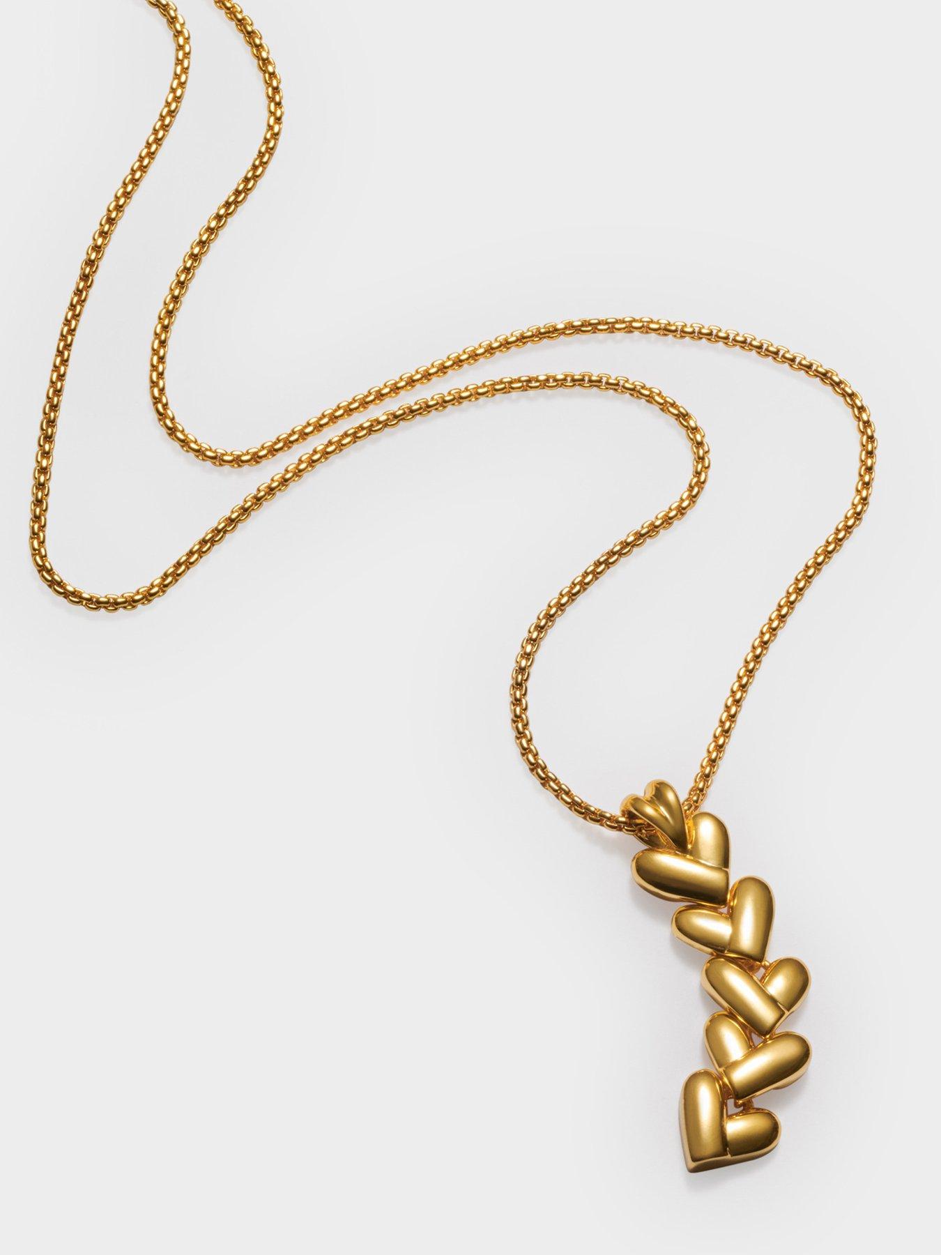 Image 3 of 5 of Katie Loxton HEART LINK NECKLACE , Gold Coated , 45cm + 5cm extender