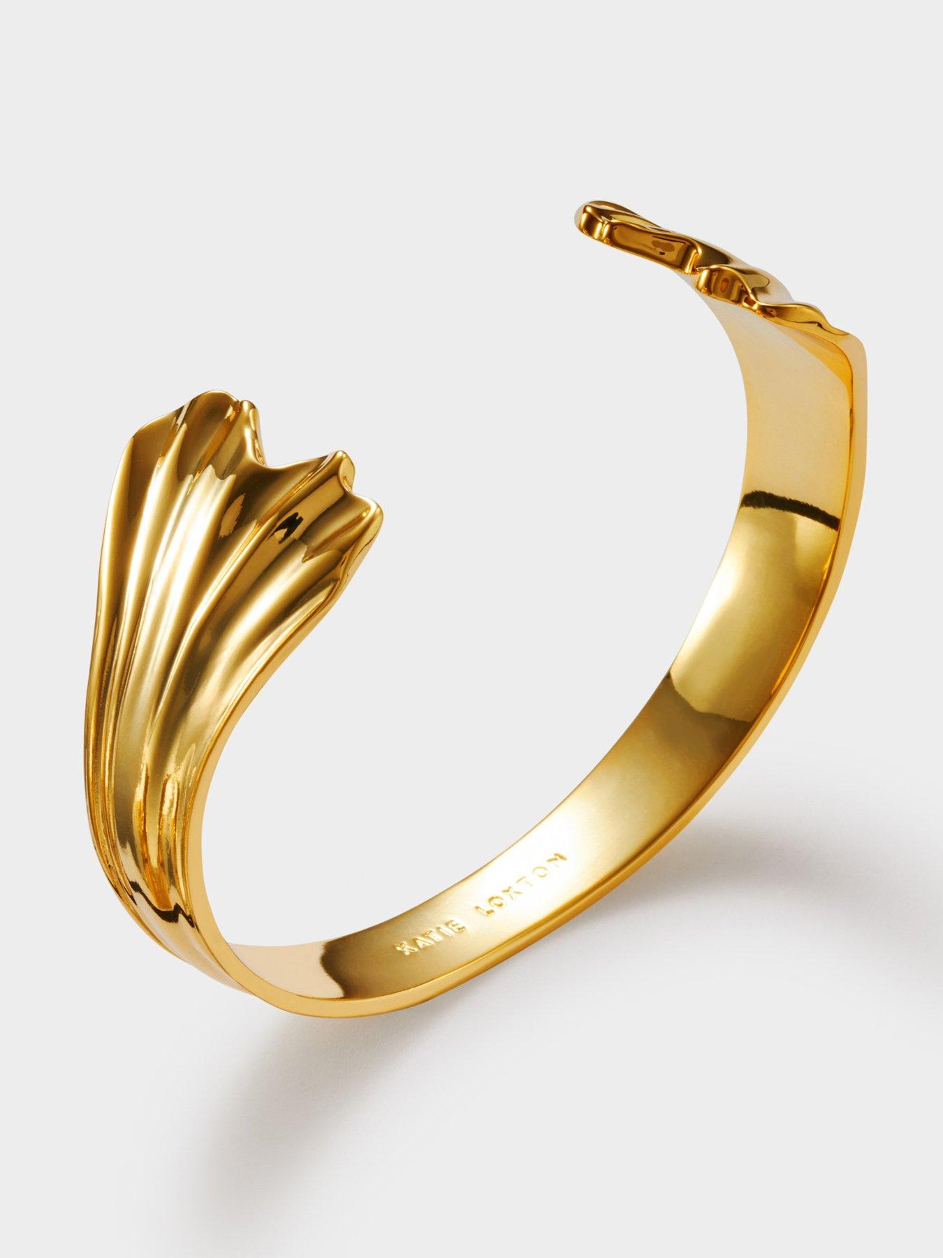 katie-loxton-floramour-bangle-gold-coated-adjustableback