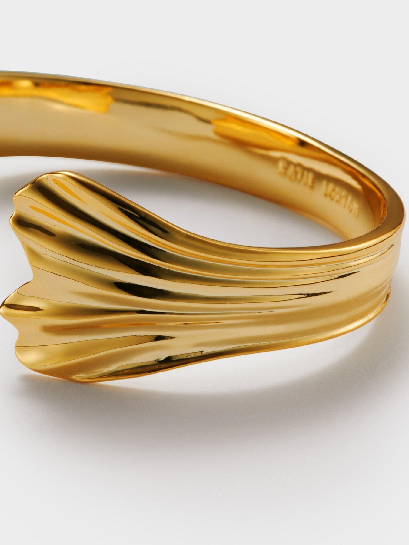 katie-loxton-floramour-bangle-gold-coated-adjustableoutfit