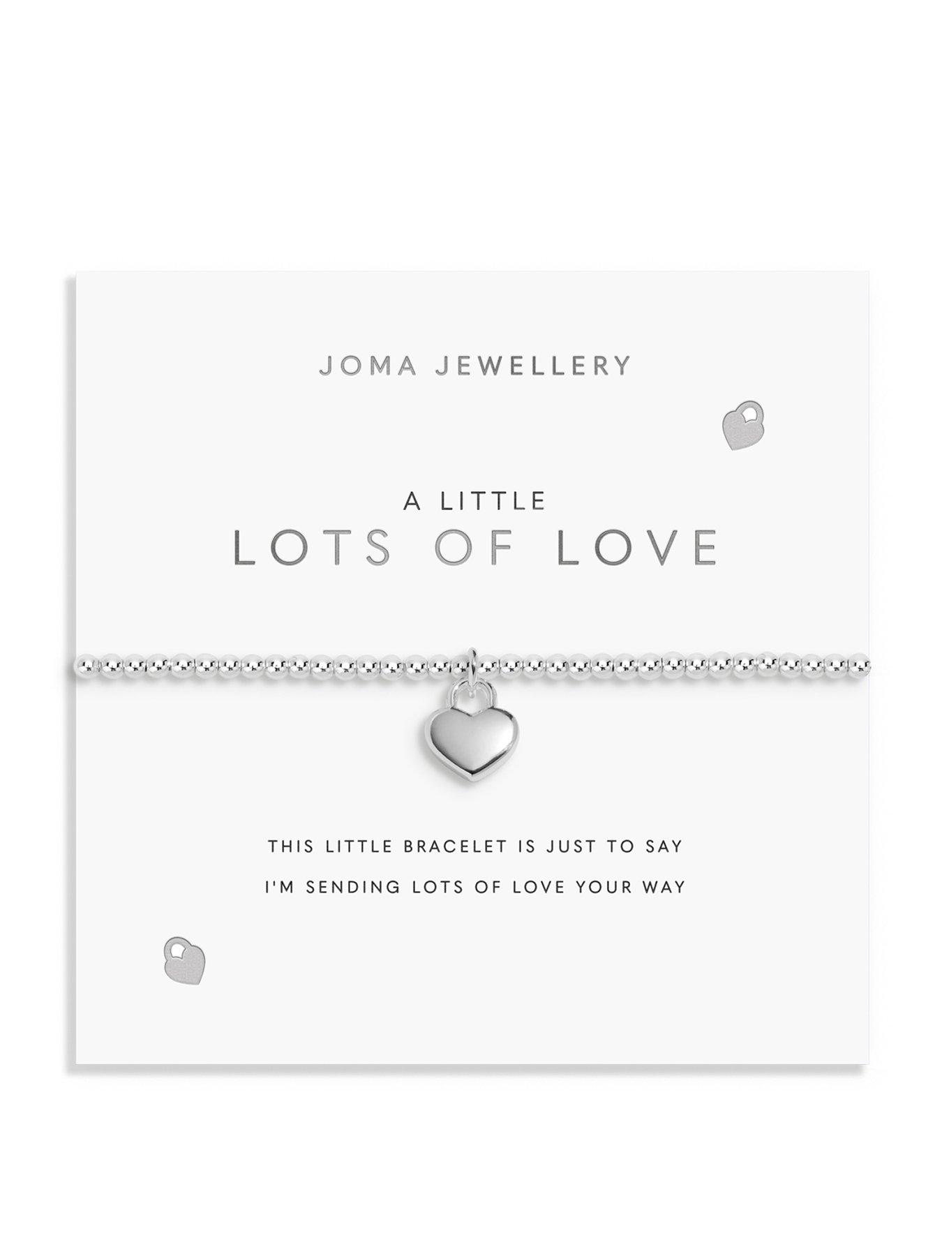 Katie Loxton A LITTLE , LOTS OF LOVE , Silver Plated , Bracelet , 17.5cm stretch